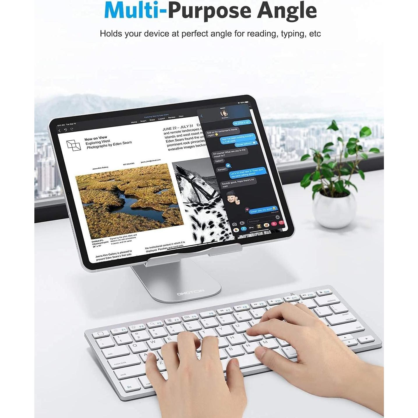 Soporte para Tableta OMOTON Ajustable Plata 33 cm