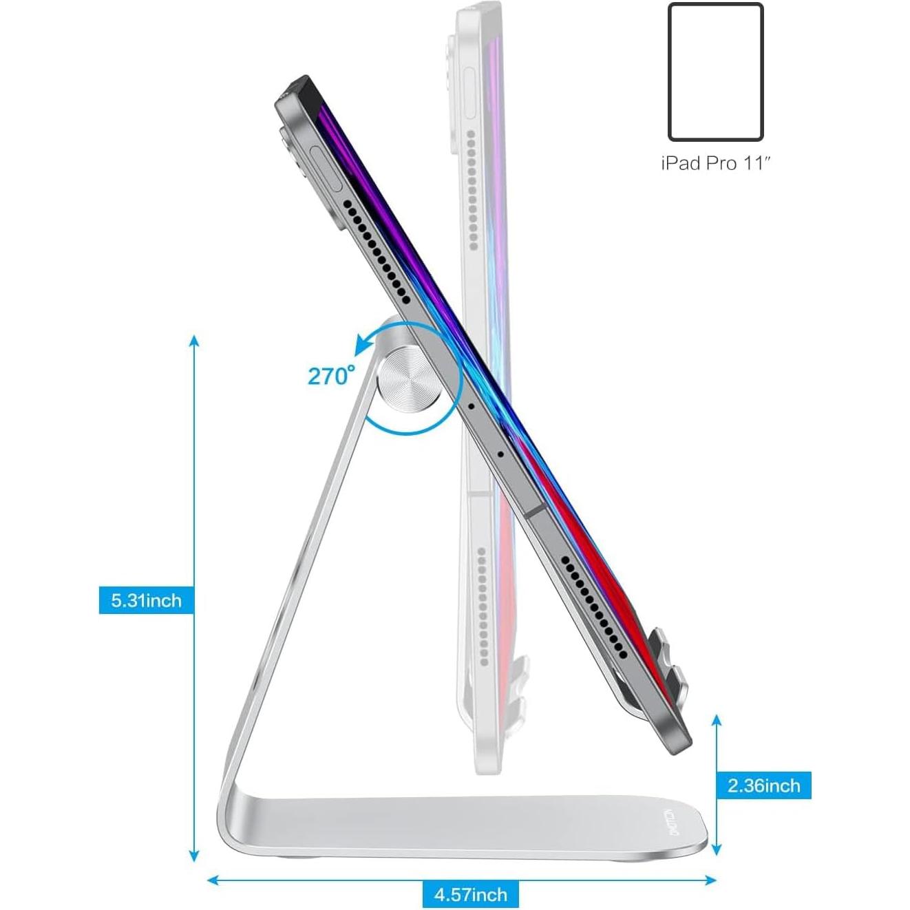 Soporte para Tableta OMOTON Ajustable Plata 33 cm