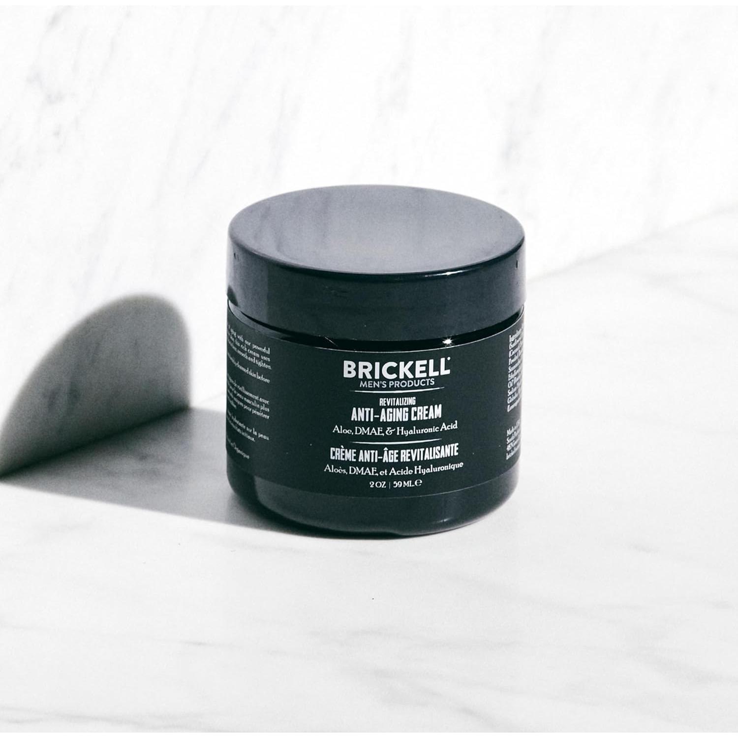 Rutina Antienvejecimiento Brickell para Hombres - Crema Facial y Ojos
