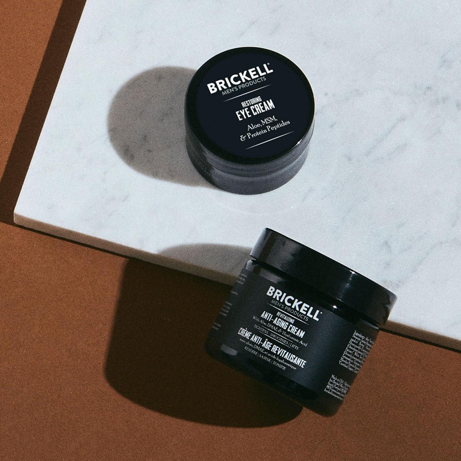 Rutina Antienvejecimiento Brickell para Hombres - Crema Facial y Ojos
