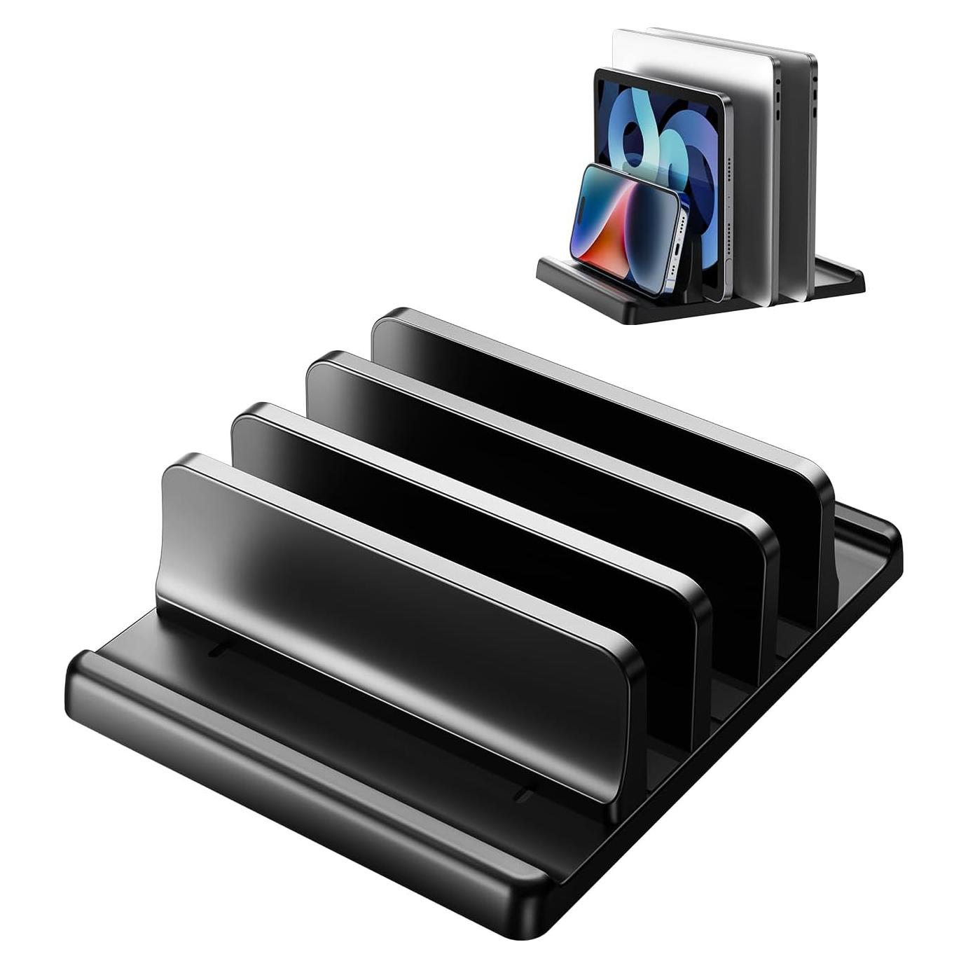 Soporte Vertical para Laptop EAXBUX 3 Ranuras Ajustable