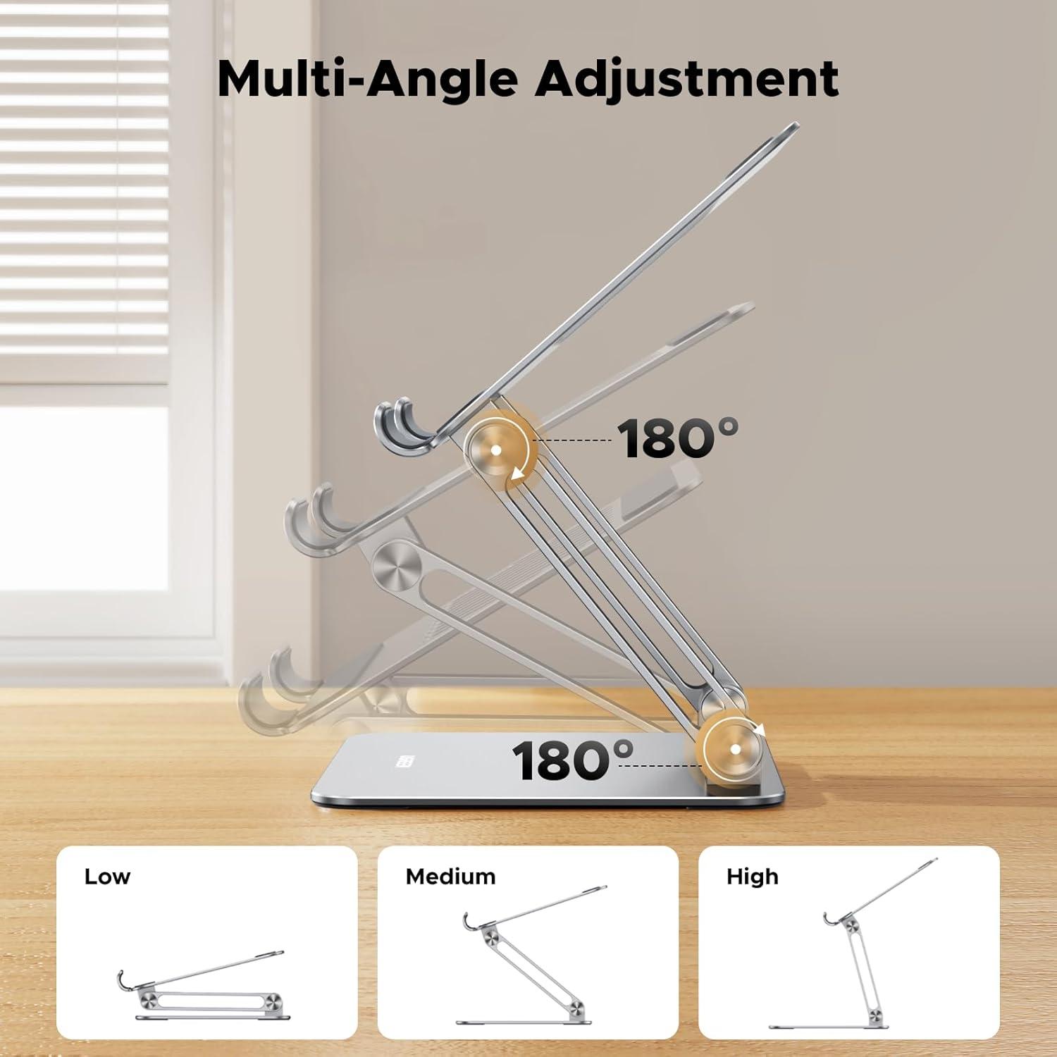 Soporte para Tableta UGREEN Ajustable Aluminio Plata 4-13"