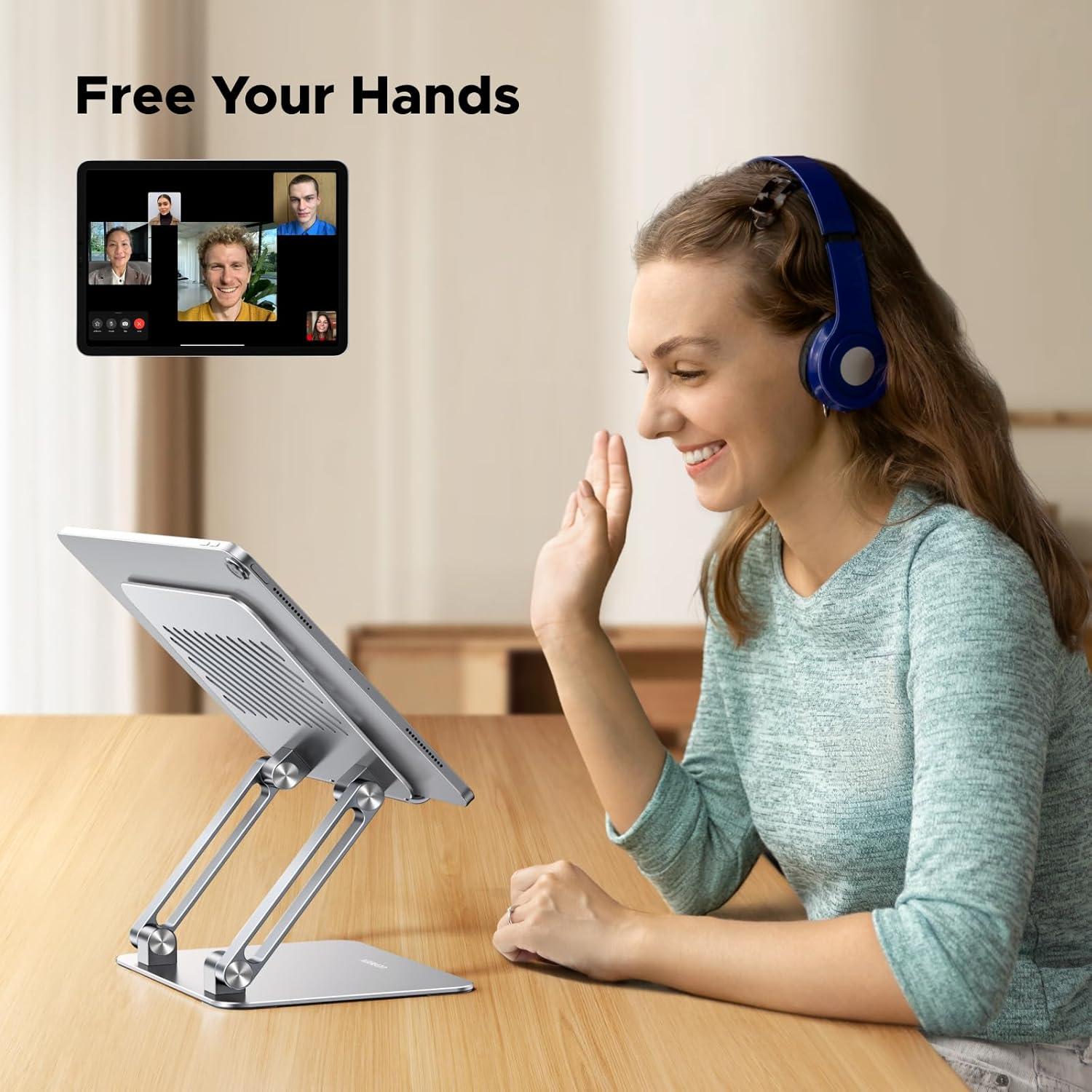 Soporte para Tableta UGREEN Ajustable Aluminio Plata 4-13"