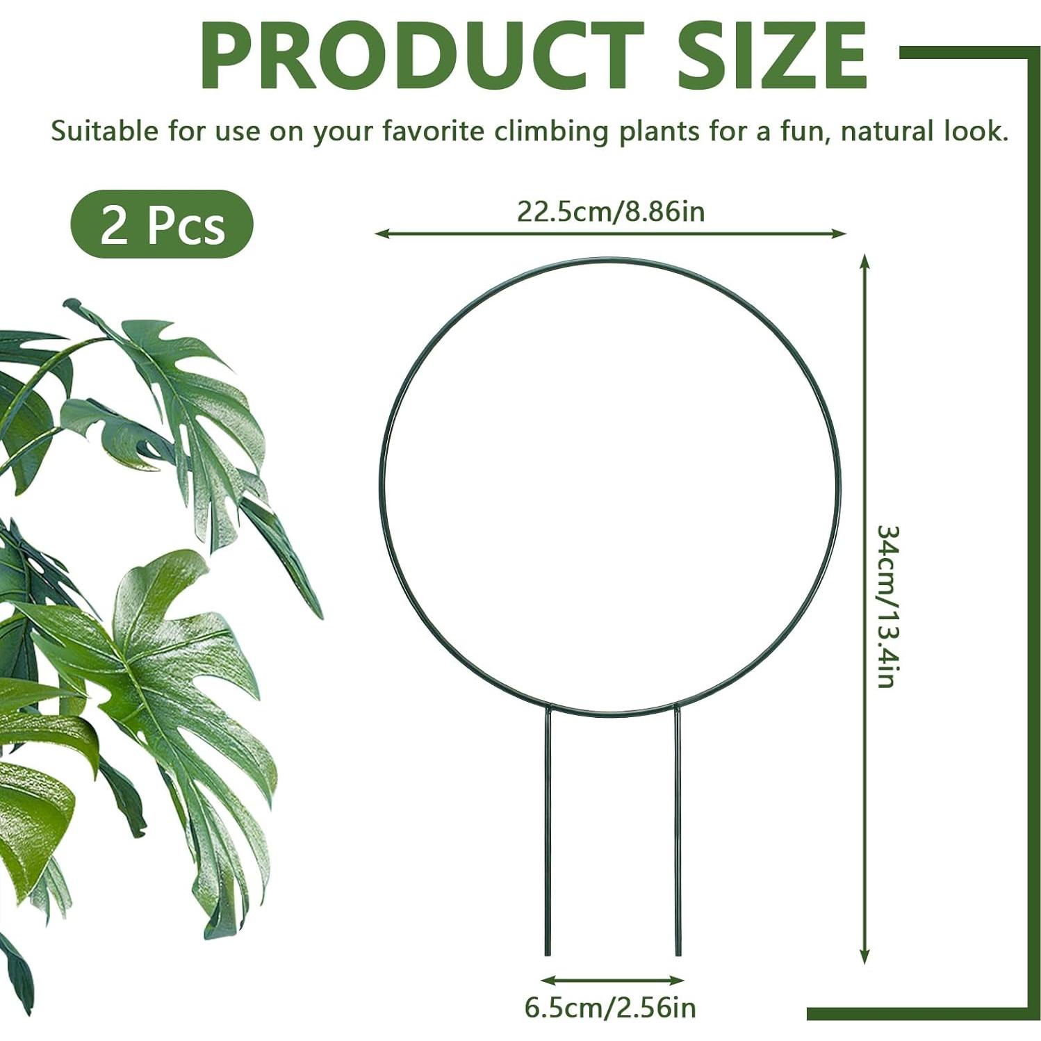 Paquete de 2 enrejados redondos Huakaile para plantas 35x22.5cm