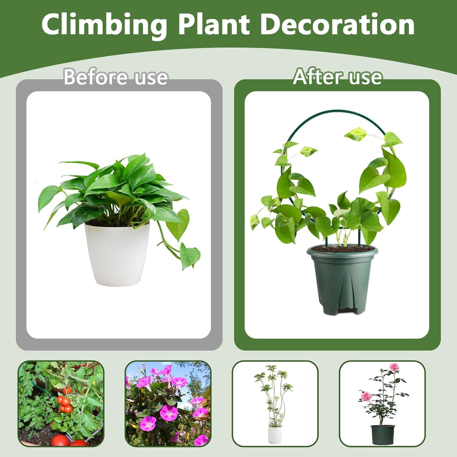 Paquete de 2 enrejados redondos Huakaile para plantas 35x22.5cm