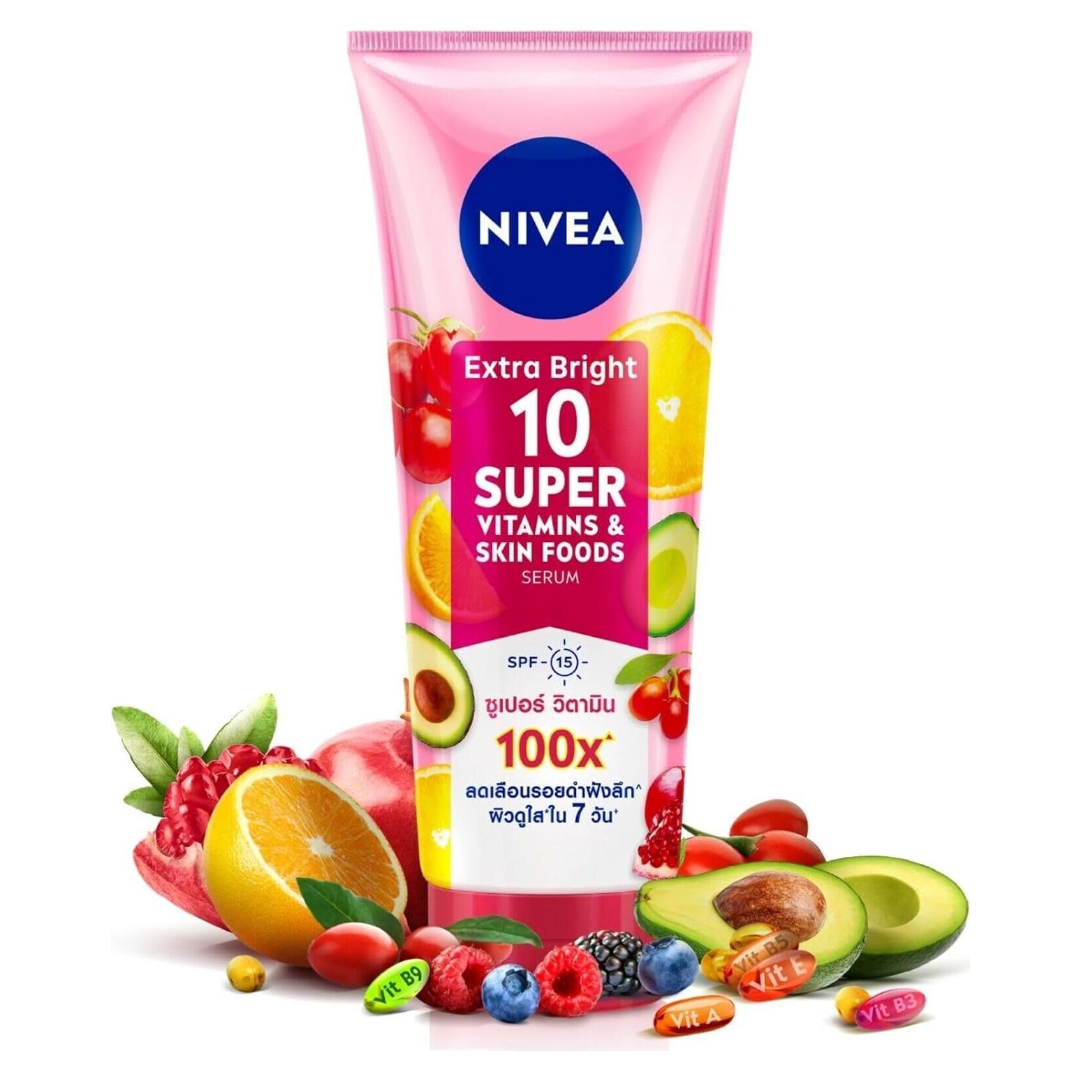 NIVEA Loción Corporal Extra Brillante 320ml 10 Vitaminas