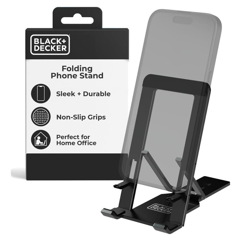 Soporte Plegable para Teléfono BLACK+DECKER Ajustable Negro