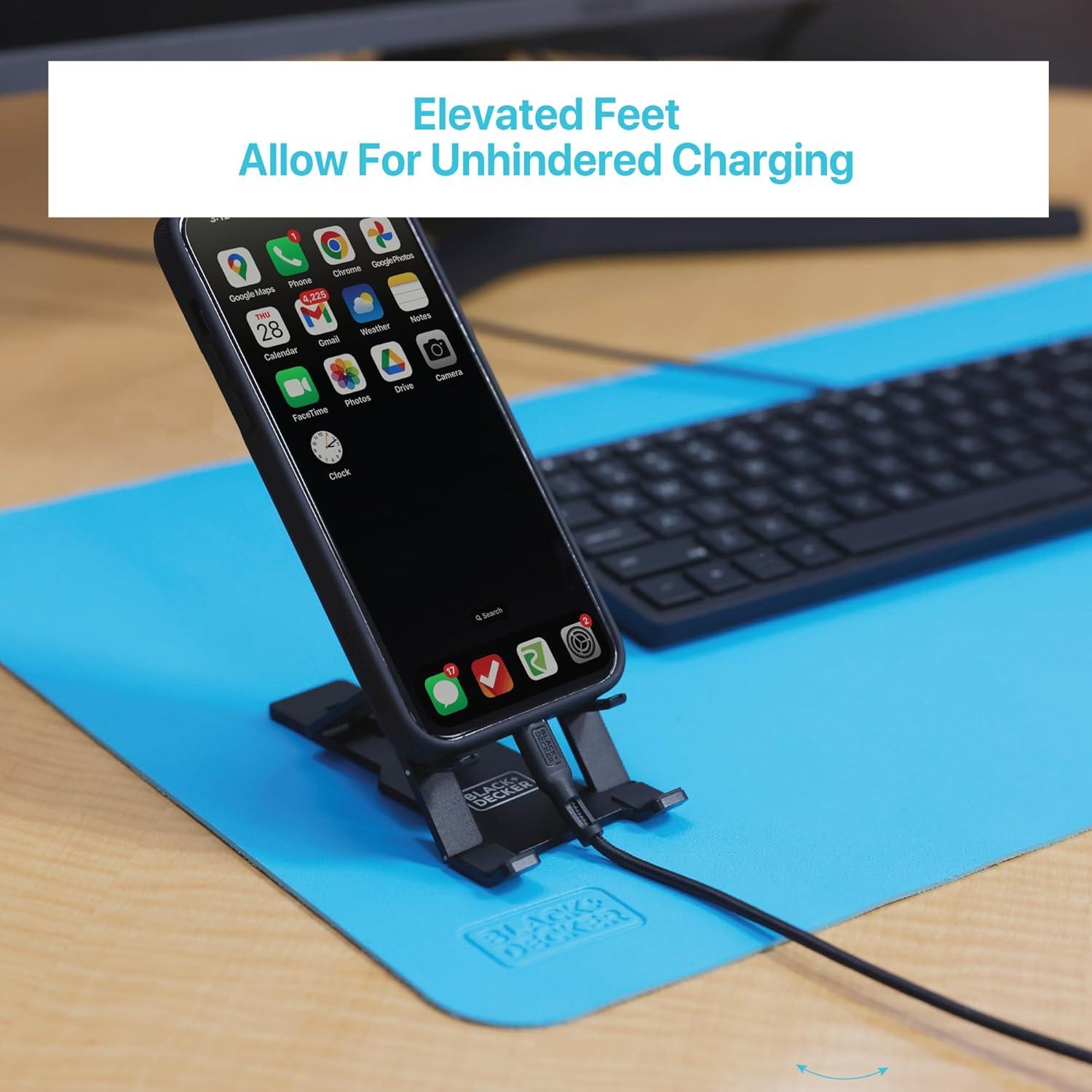 Soporte Plegable para Teléfono BLACK+DECKER Ajustable Negro