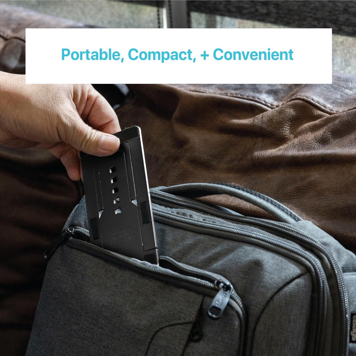 Soporte Plegable para Teléfono BLACK+DECKER Ajustable Negro