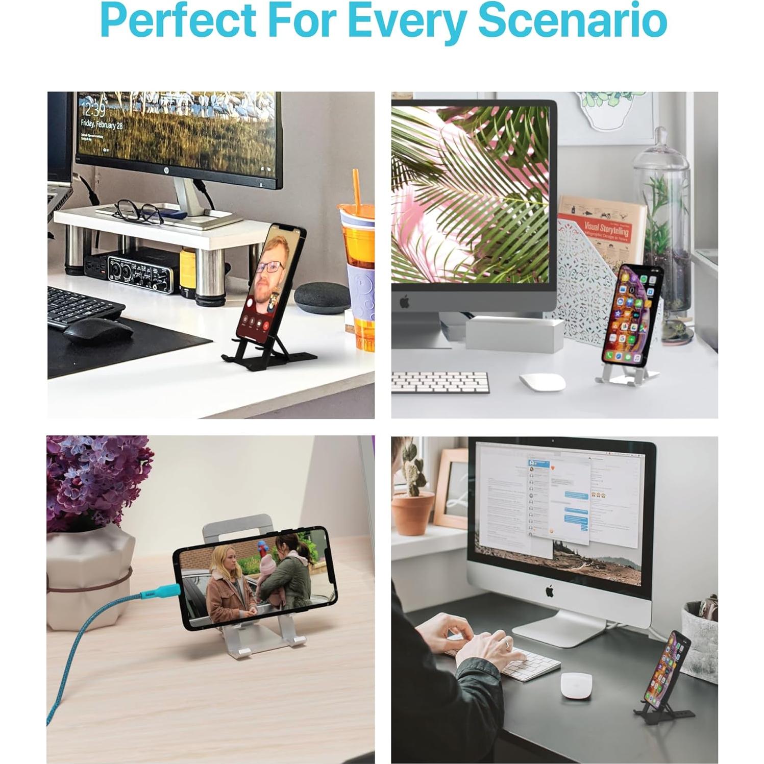 Soporte Plegable para Teléfono BLACK+DECKER Ajustable Negro