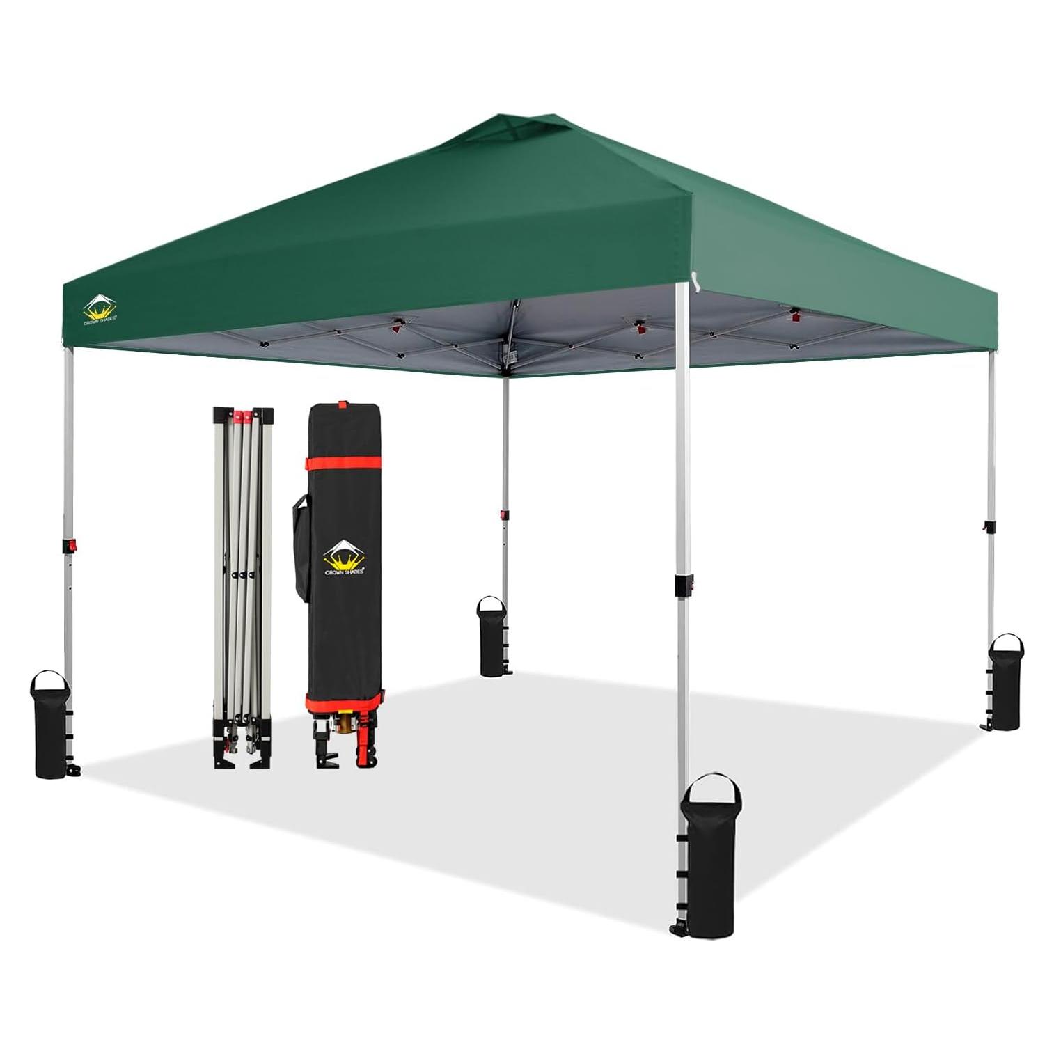 Carpa Plegable CROWN SHADES 3x3m Verde Bosque - Sombra Fácil