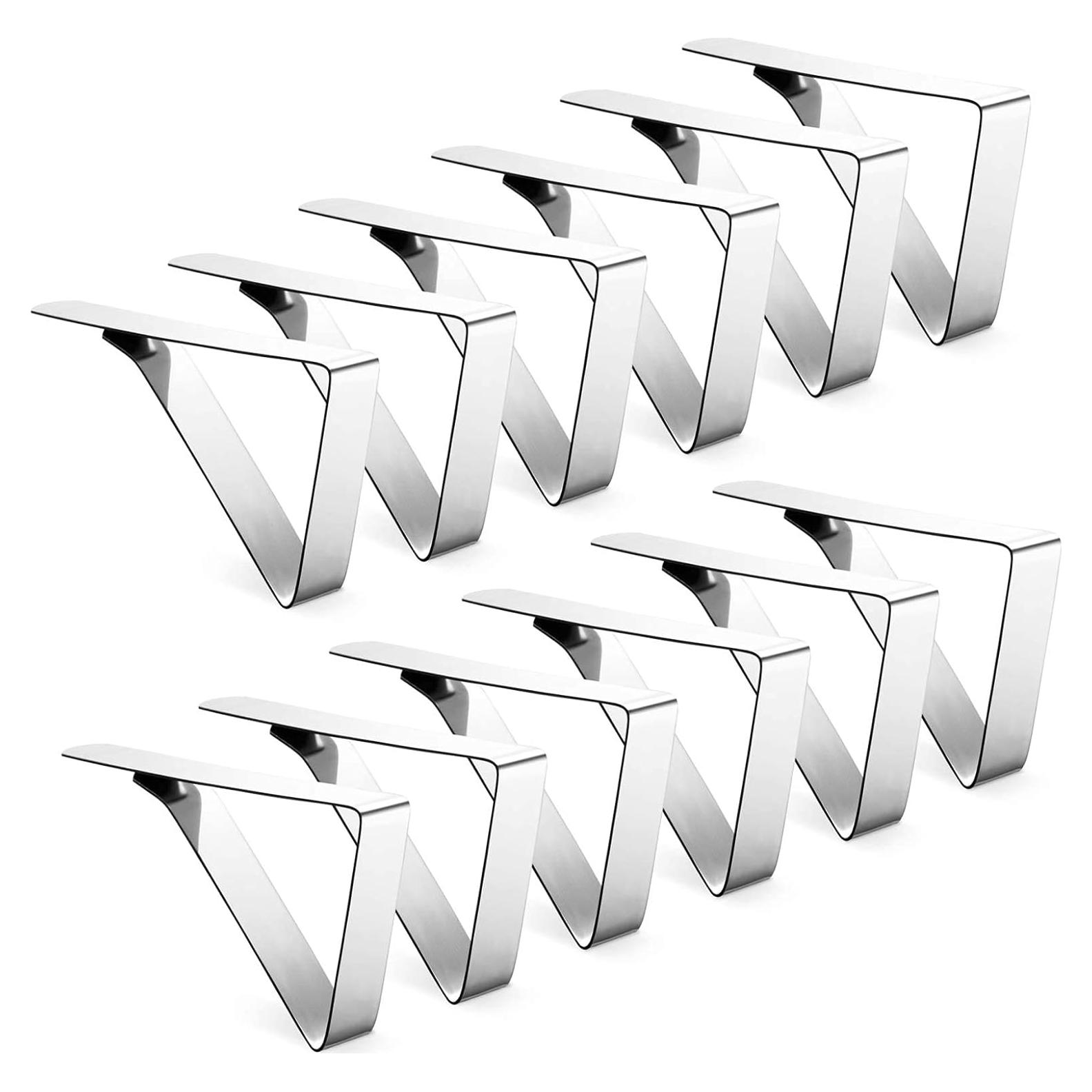 Paquete de 12 Clips para Manteles Ponure - Acero Inoxidable