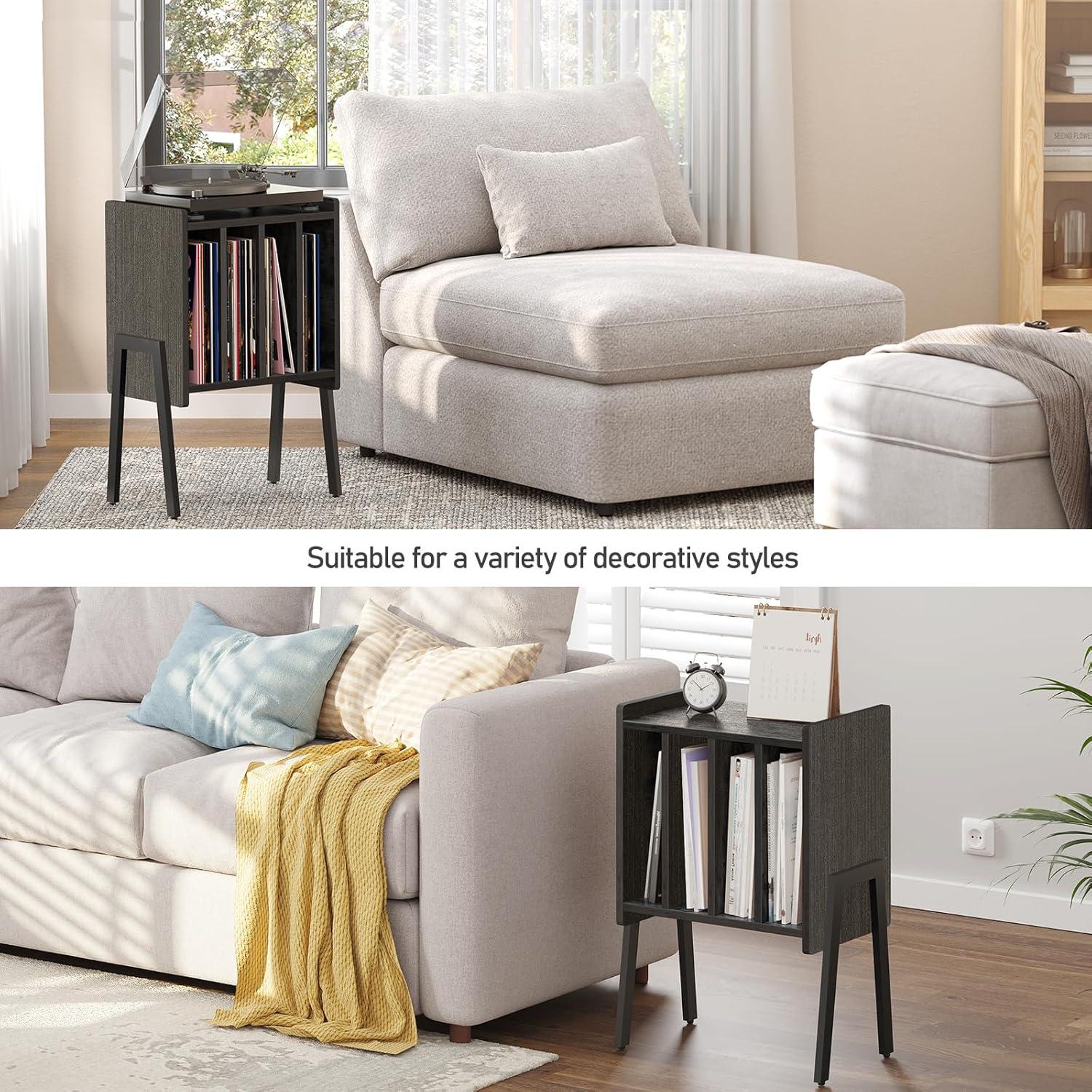 Soporte para Tocadiscos TUTOTAK Negro con 4 Compartimentos