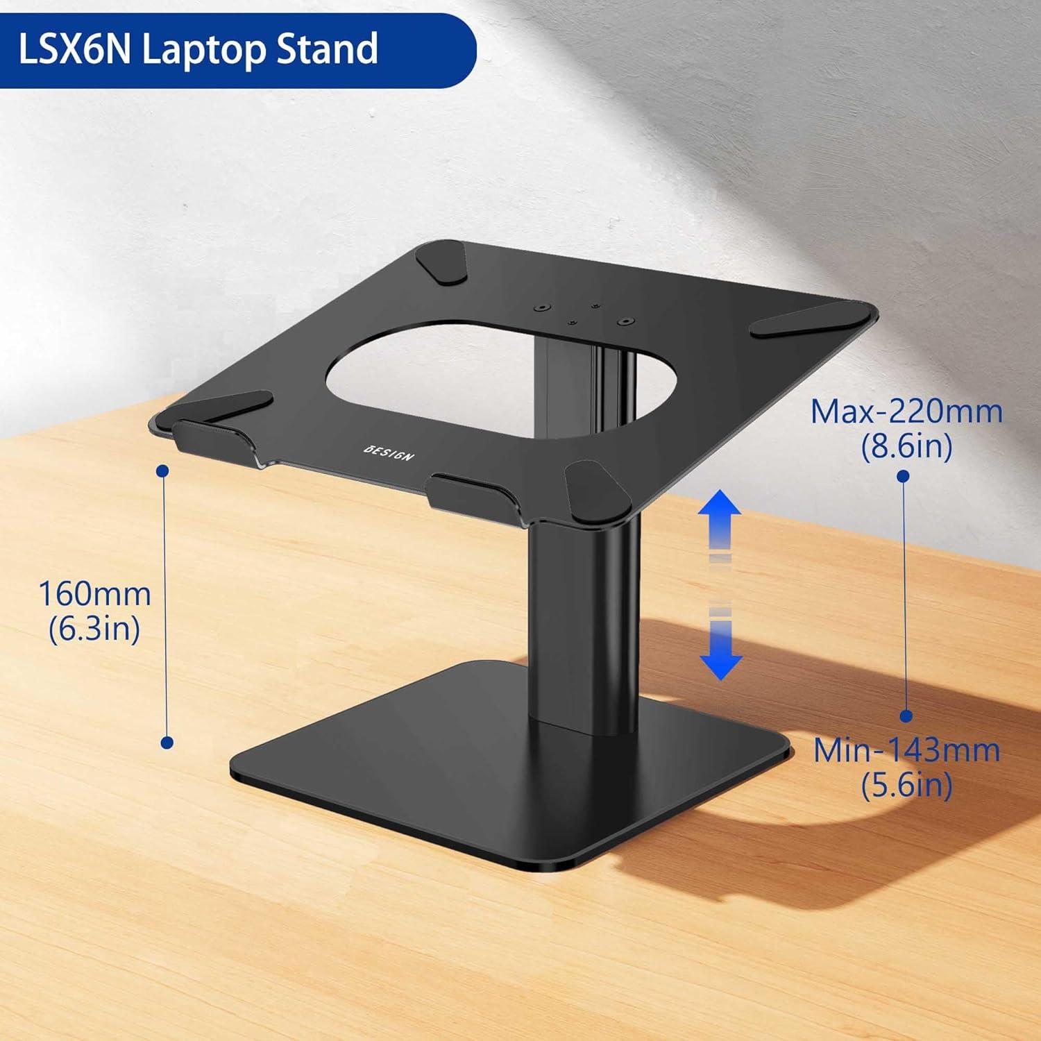 Soporte para Laptop BESIGN LSX6N Ajustable 10-15.6" Negro