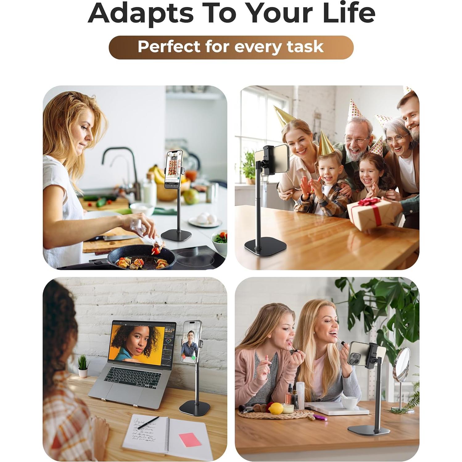 Soporte Ajustable Cooper ChatStand para Teléfono Celular Negro