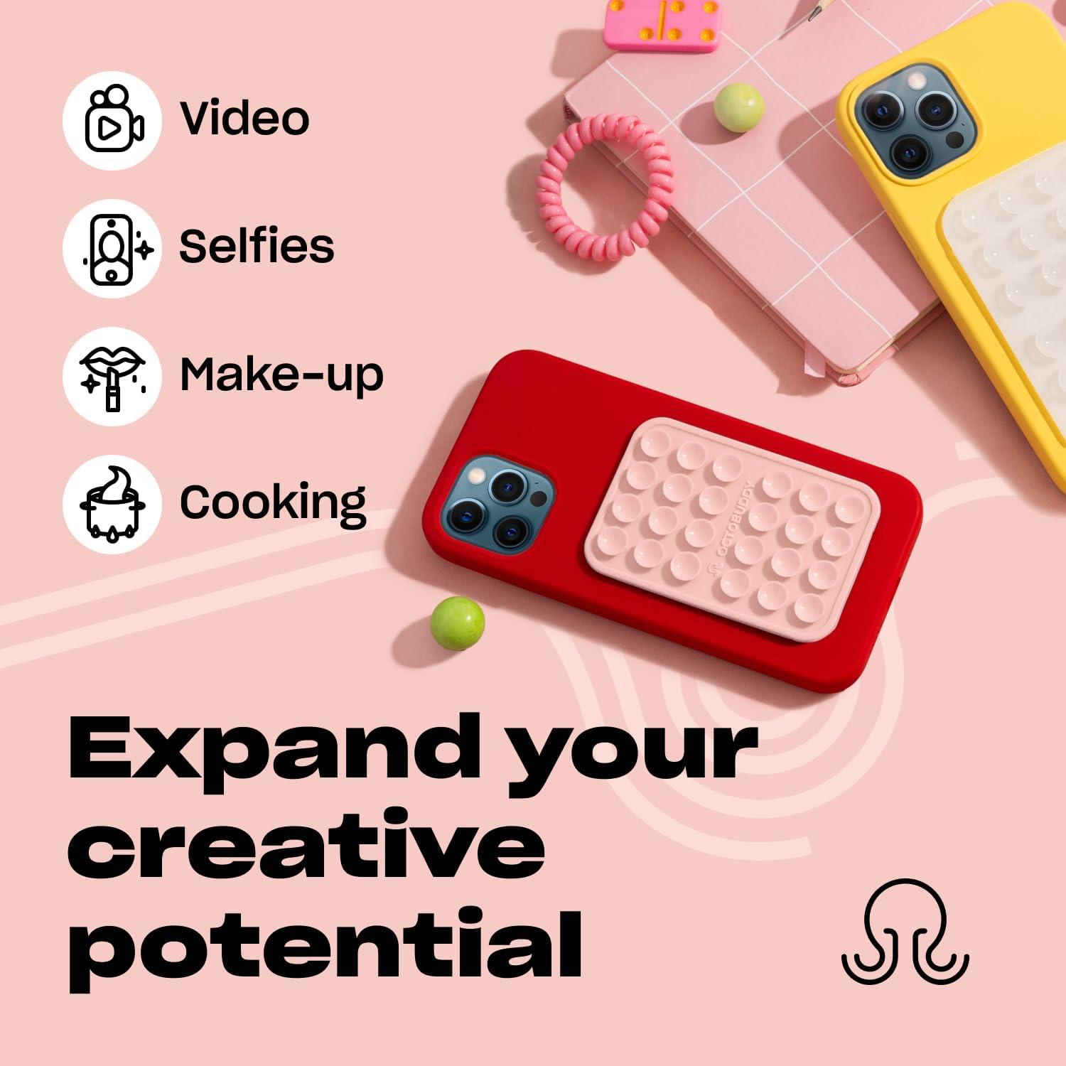 Funda de teléfono OCTOBUDDY 1 con ventosas - Rosa tiza