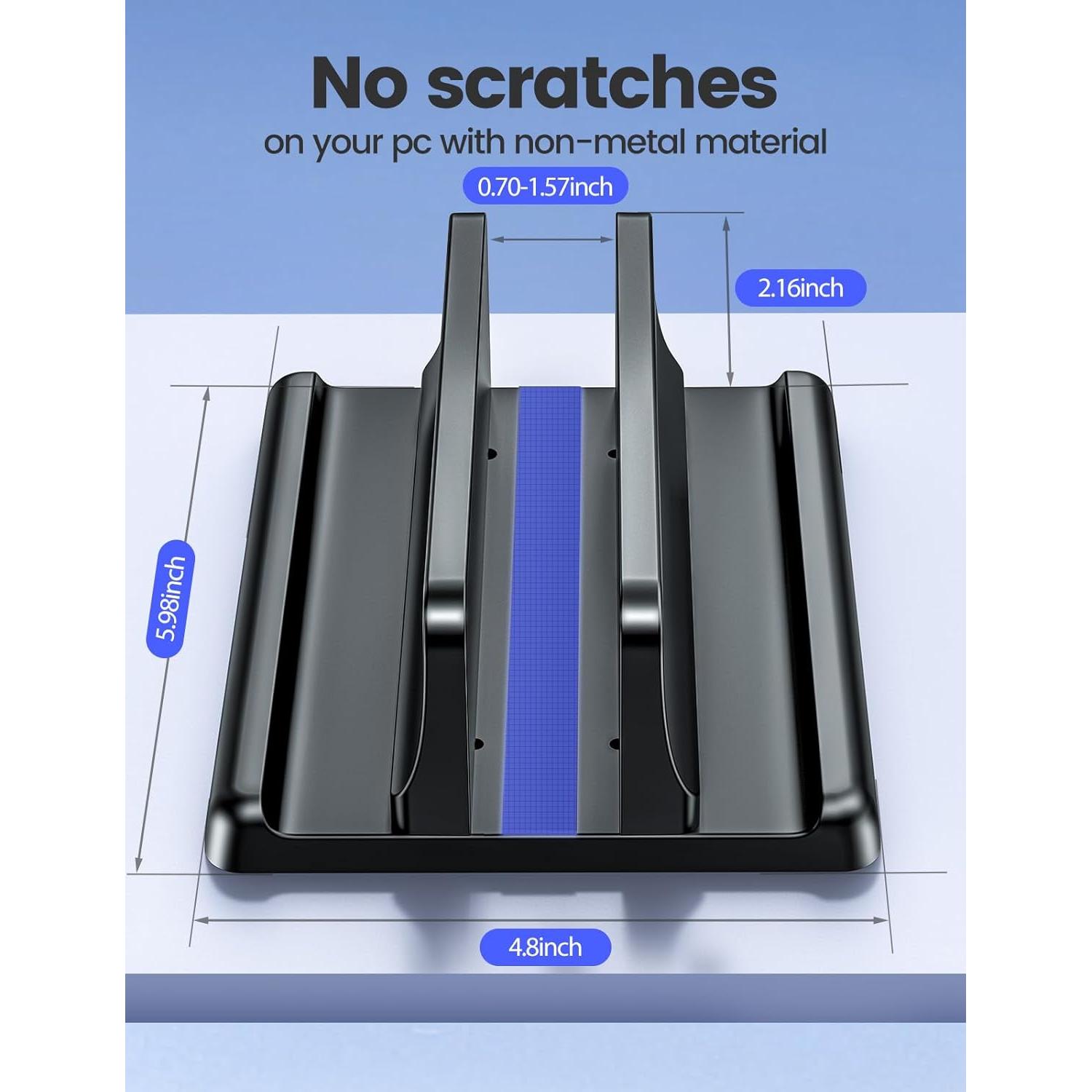 Soporte Vertical para Laptop Vaydeer Ajustable 3 en 1 Negro