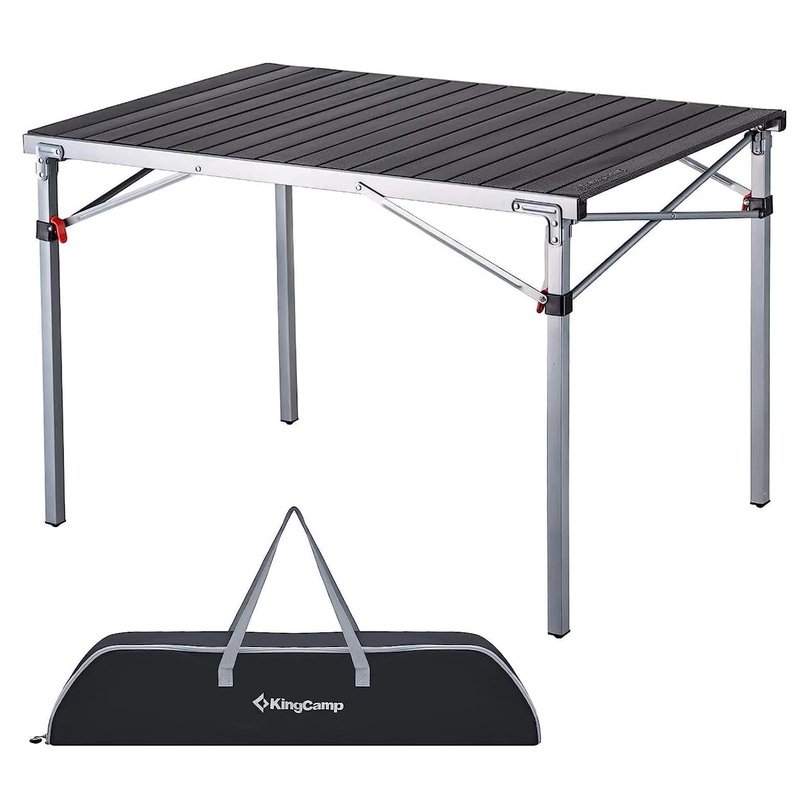 Mesa de Camping Plegable KingCamp 107x70 cm - Ligera y Portátil