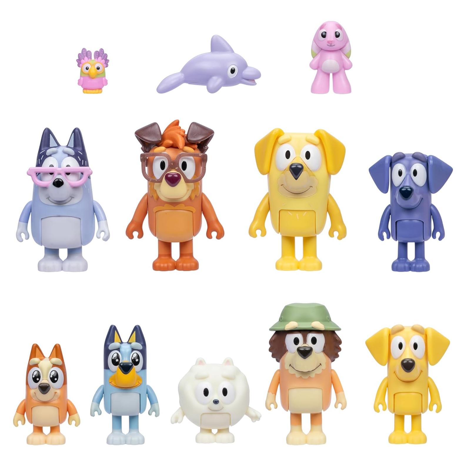 Set de Figuras Bluey Super Fan 11 Piezas con Figuras Exclusivas