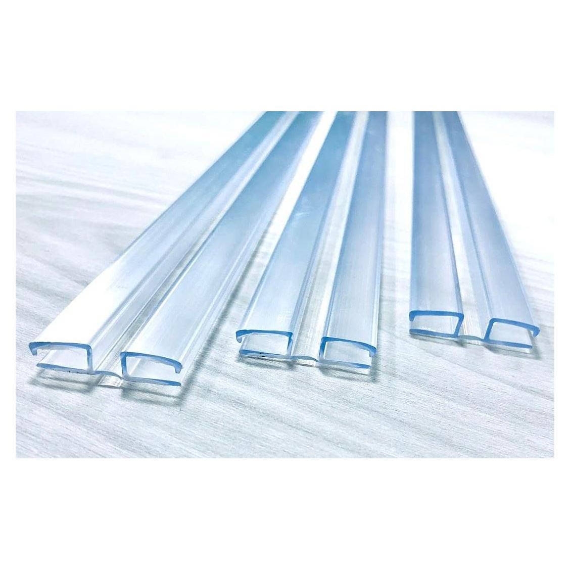 Bisagra de PVC Transparente 10.16cm para Plexiglás - 3 Piezas