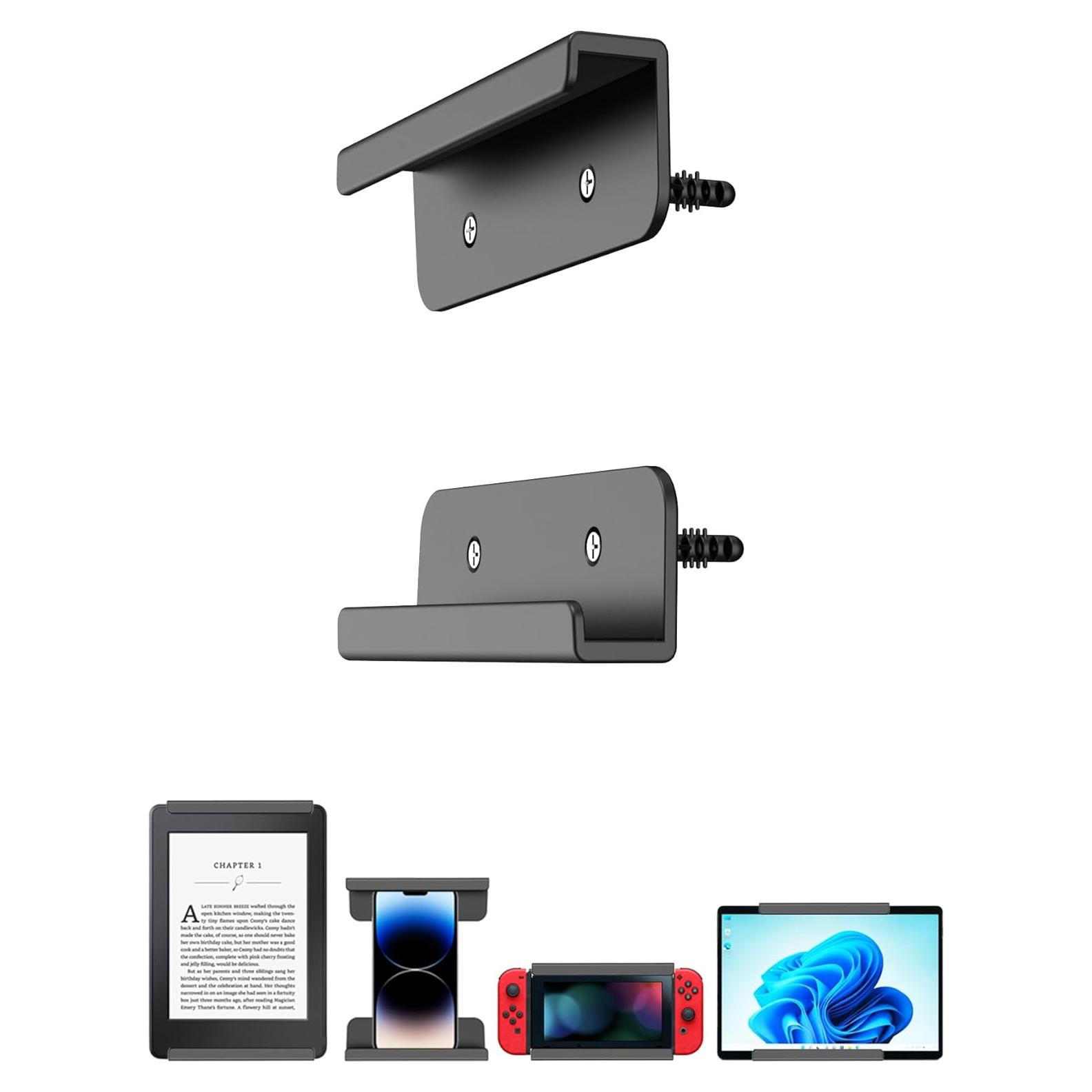 Soporte de Pared Universal para Tabletas y Teléfonos - Negro