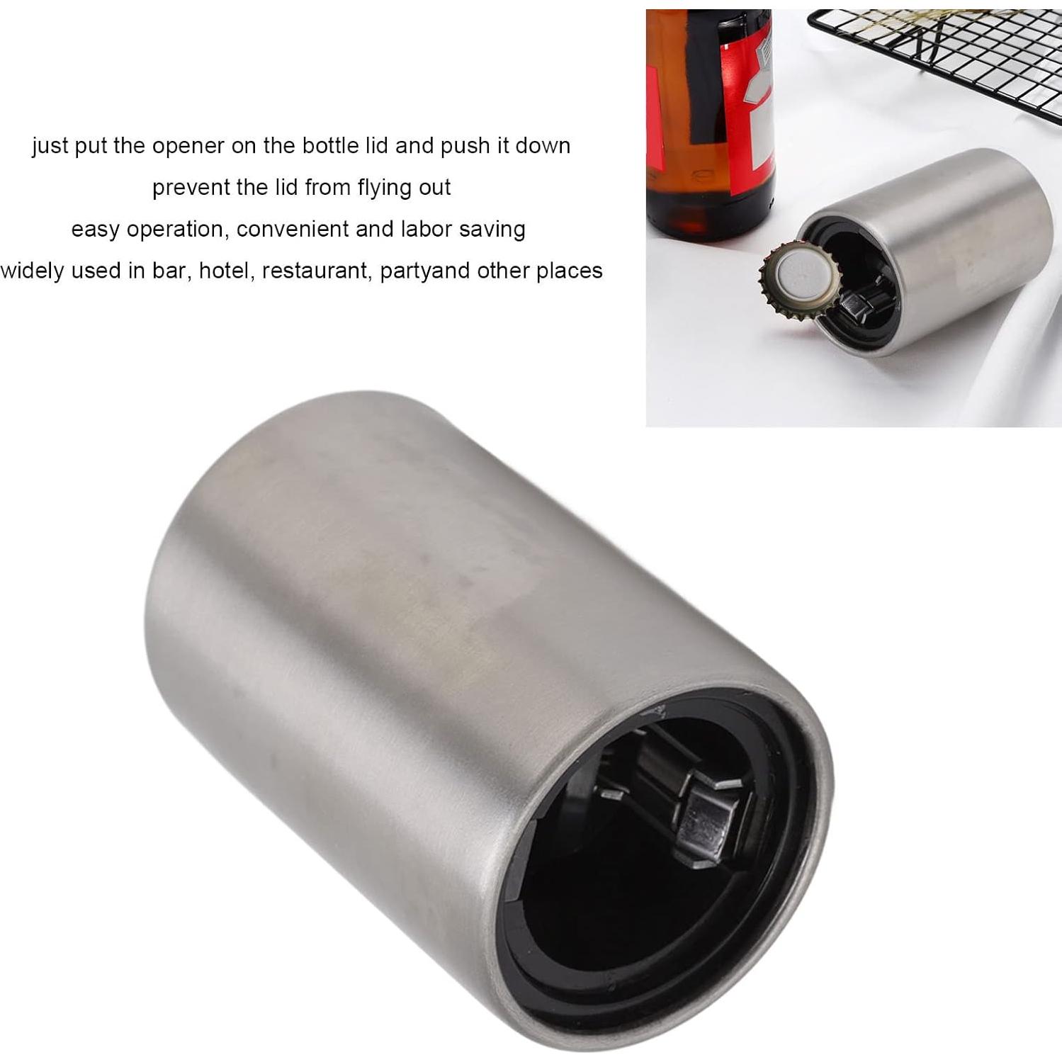 Abrebotellas Automático de Cerveza Acero Inoxidable 8x5cm