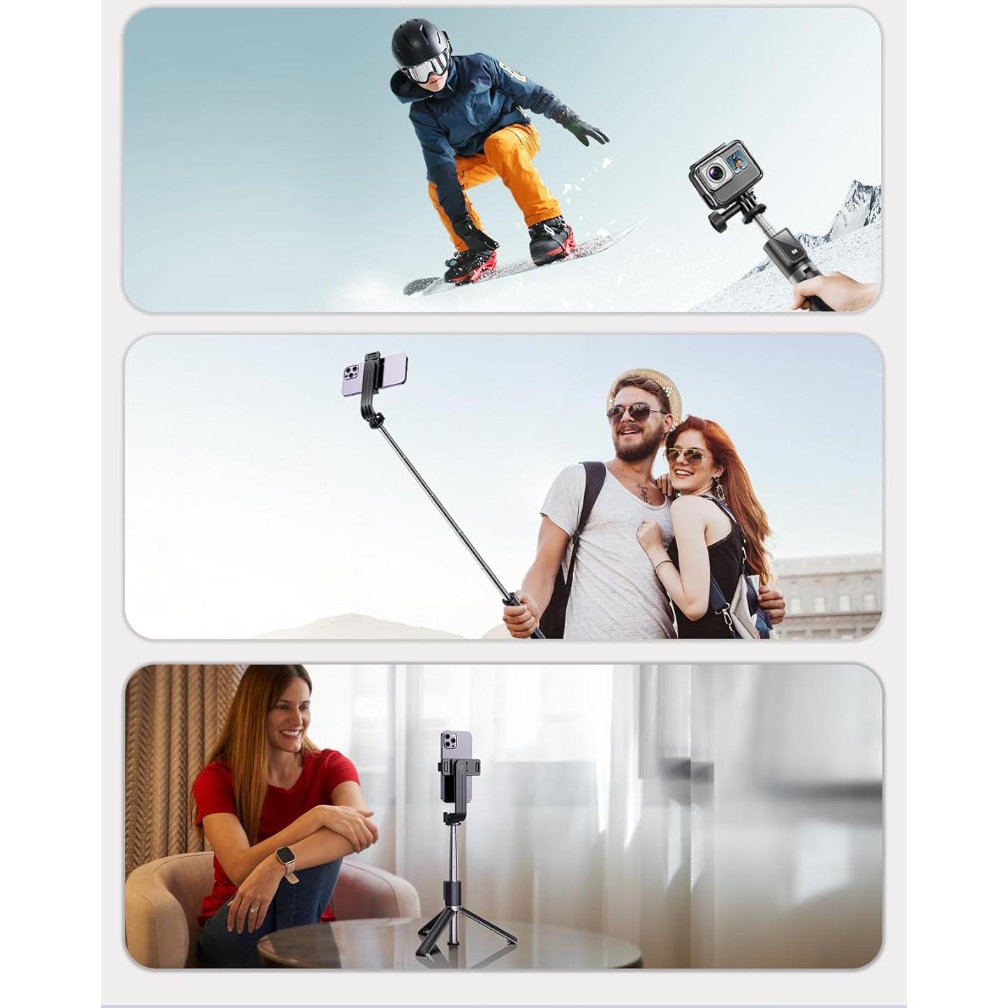 Trípode Selfie Stick ANXRE ST01 con Control Remoto 106 cm