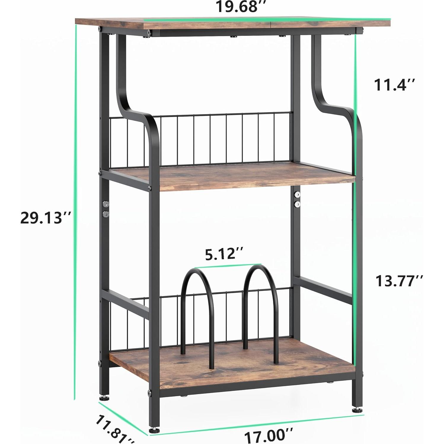 Soporte para Tocadiscos Luwesde VP-01 3 Niveles Marrón Rústico