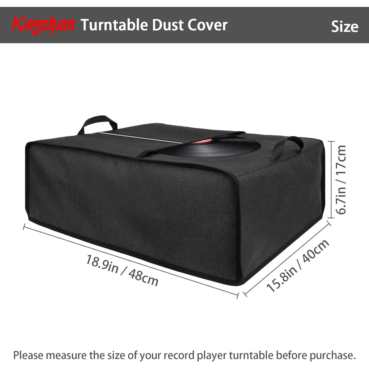 Cubierta de Polvo para Tocadiscos Kingshion Azul 48x40x17cm