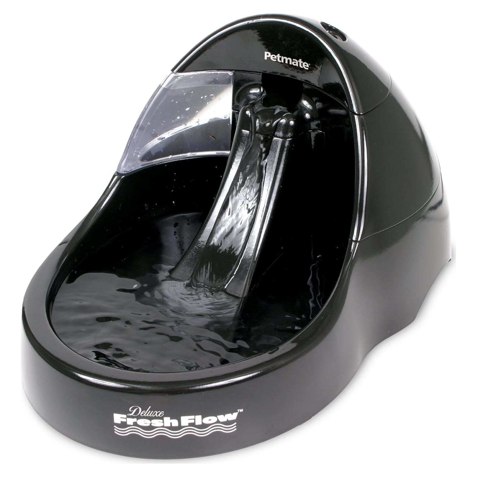 Fuente de Agua Petmate Deluxe Fresh Flow 3.2L para Mascotas Negra