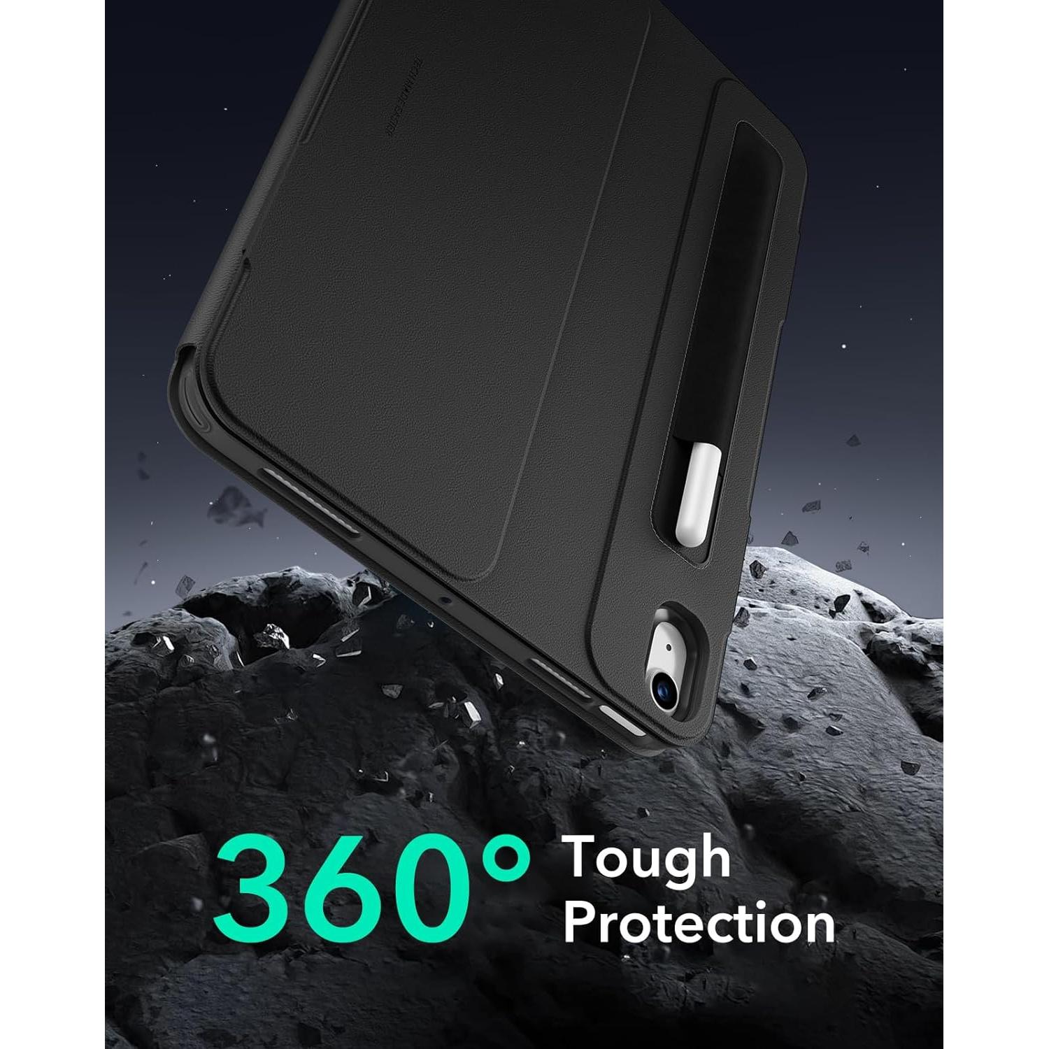 Funda ESR para iPad Air 11" y 10.9" Negra, Soporte Ajustable