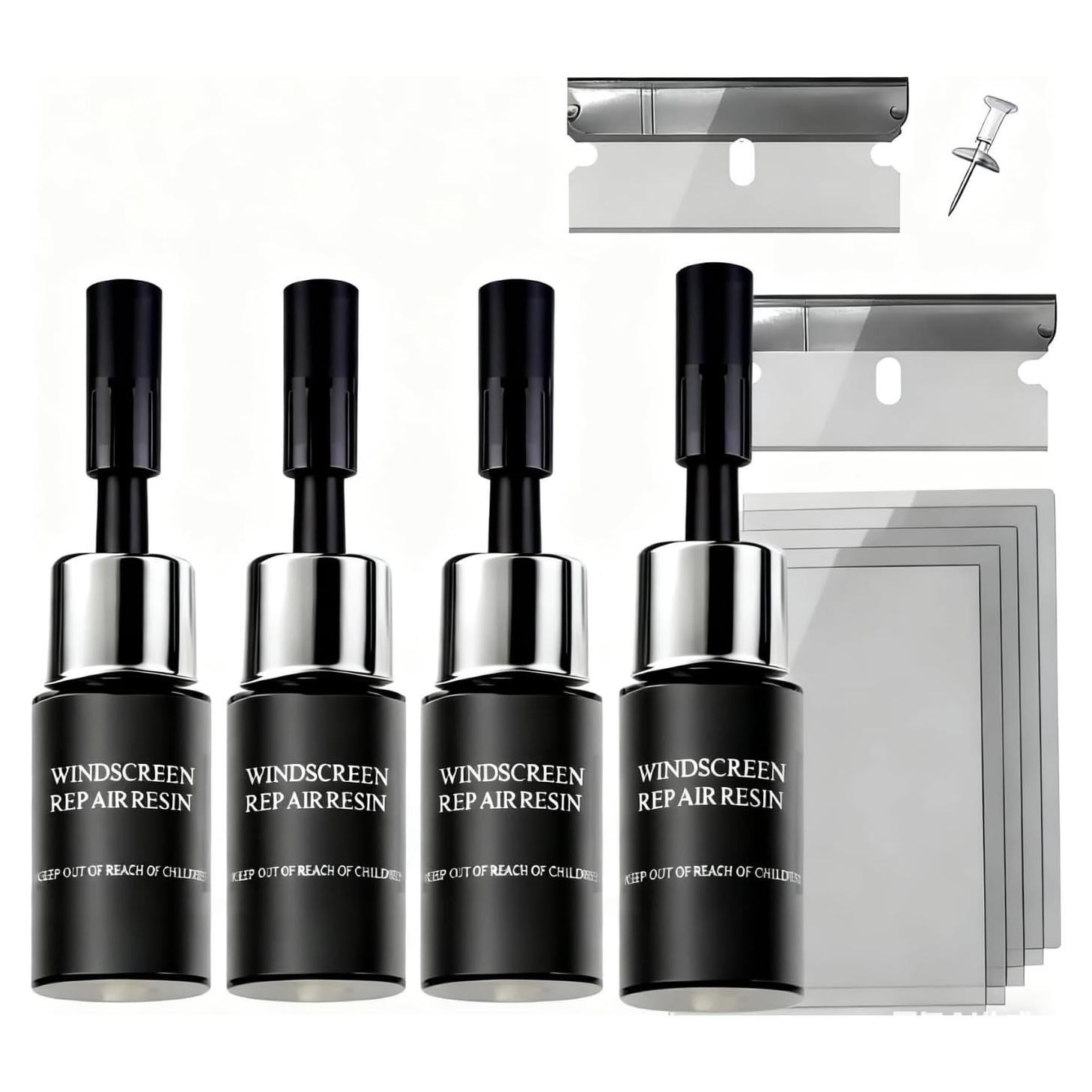 Kit de Reparación de Parabrisas WangCai - 4 Botellas de Resina
