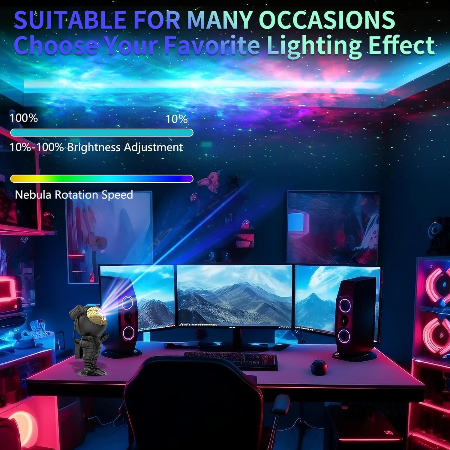 Proyector de Estrellas Hiya-Naya Astronauta 360° Luz Nocturna