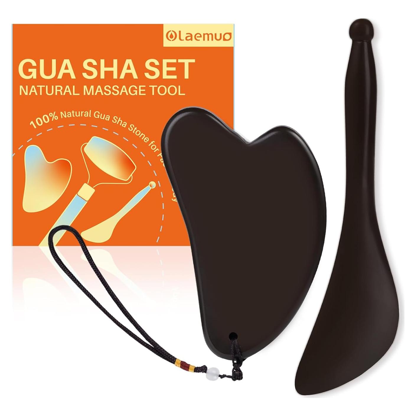 Set de Raspadores Gua Sha de Piedra Bian Olaemuo - Masaje Facial