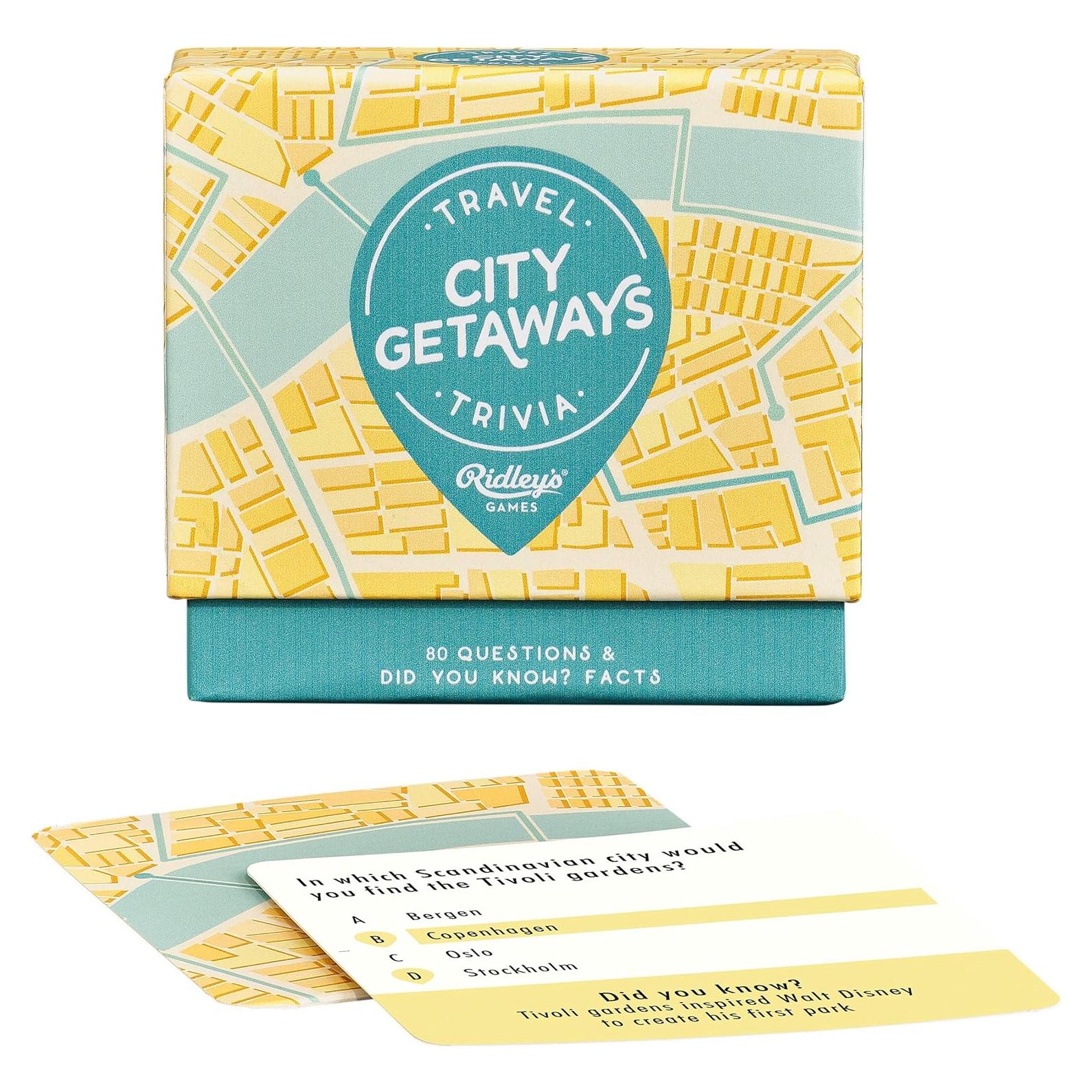 Juego de Cartas de Trivia Ridley's City Getaways - 80 Preguntas