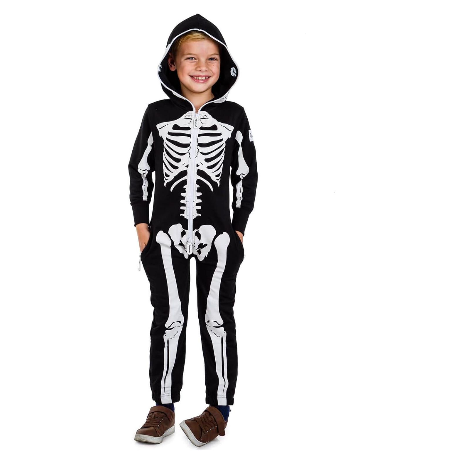 Disfraz de Esqueleto Tipsy Elves para Niños Mediano