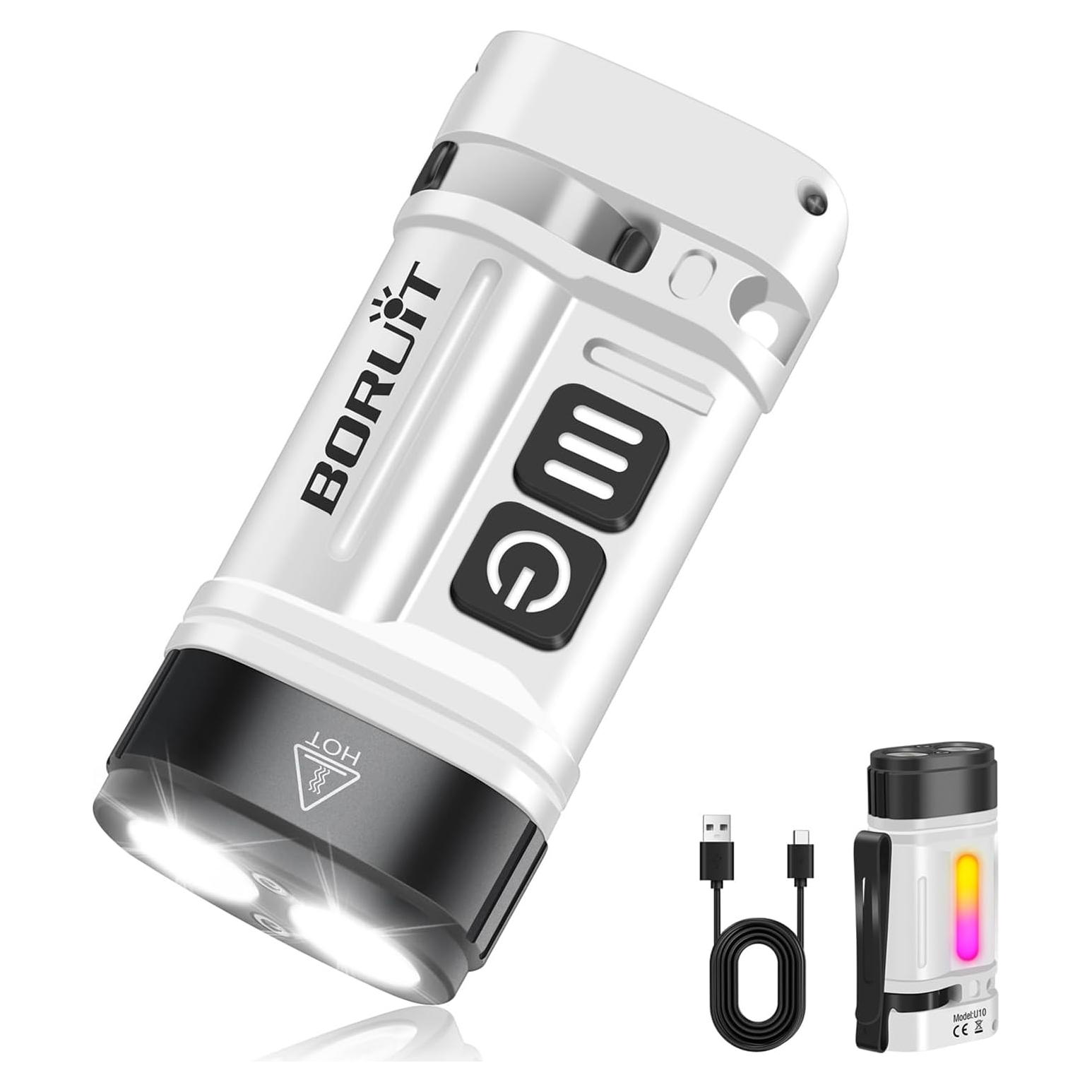 Linterna EDC BORUIT U10 880LM Recargable IPX4 Compacta