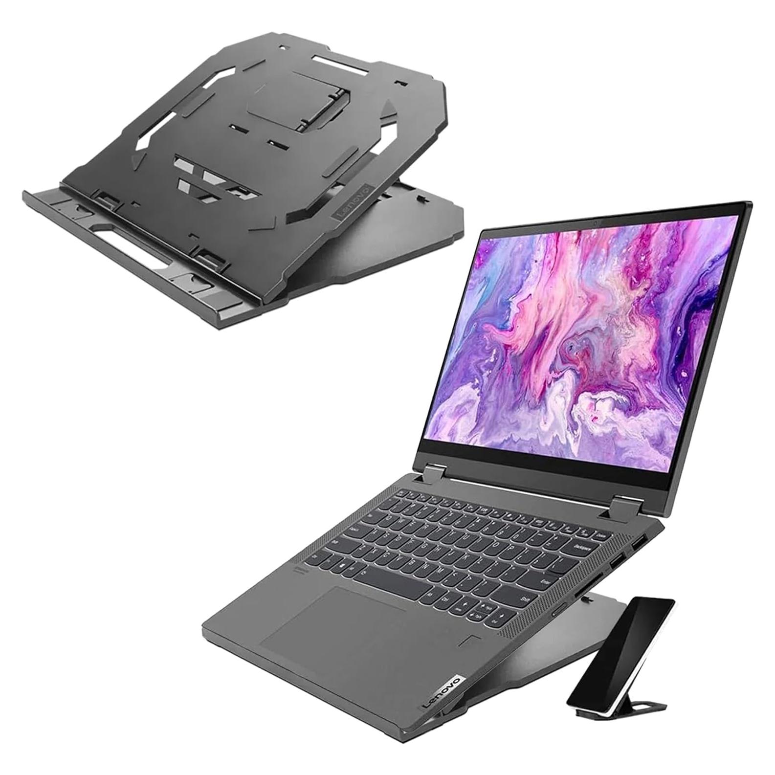 Soporte para Laptop 2-en-1 Lenovo - Ajustable y Ergonómico