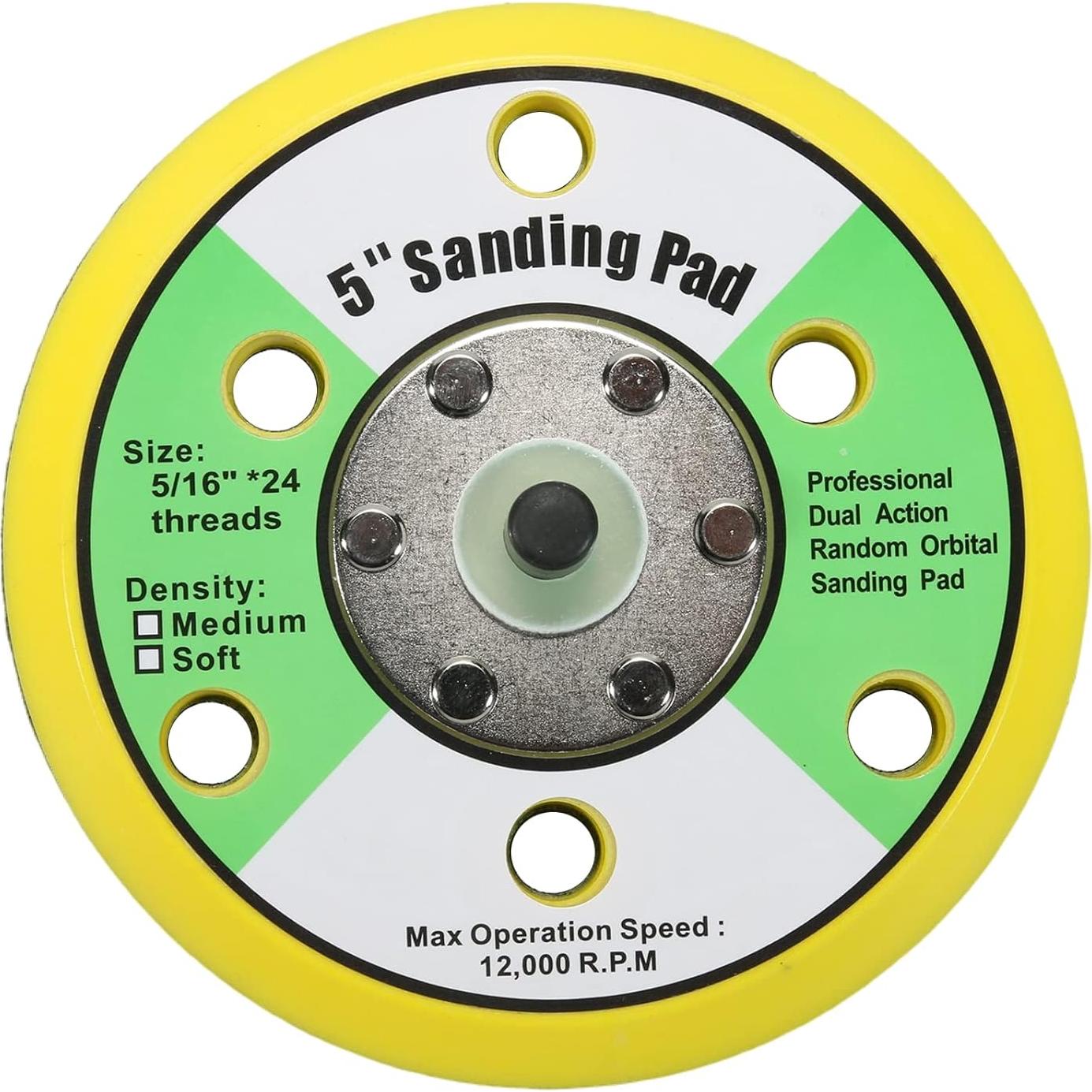 Pad de Respaldo Lijadora Orbital Asabocai 5" 6 Agujeros