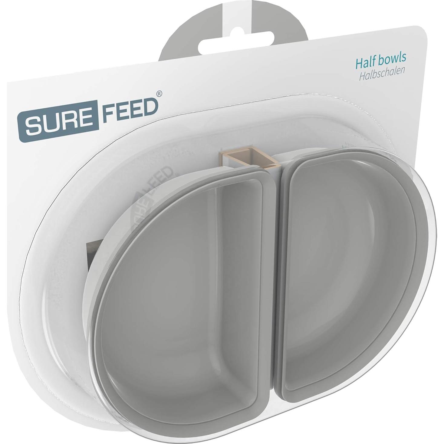 Tazones Mitad SureFeed Gris para Alimentador de Mascotas
