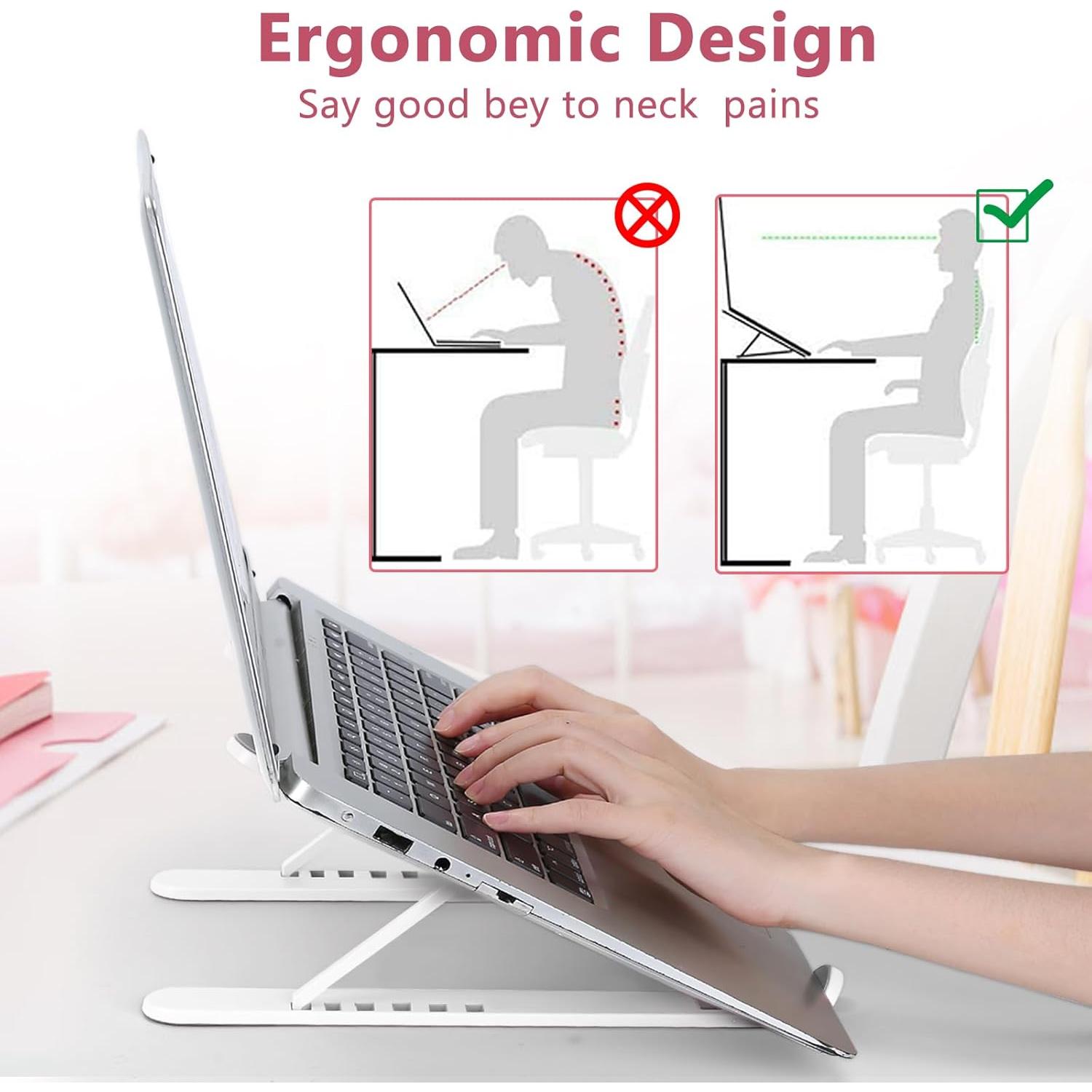 Soporte Ajustable para Laptop Pidien Blanco 6 Niveles