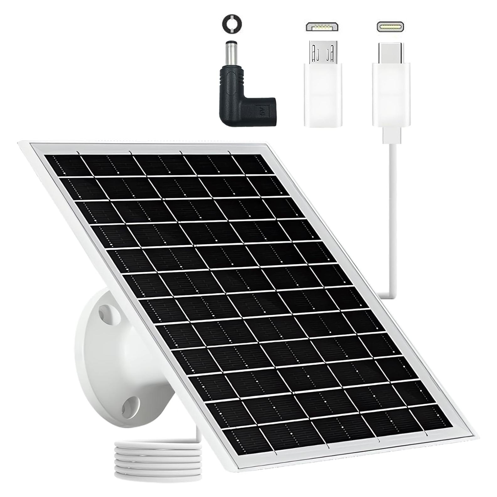 Panel Solar 6W NEWCONNY Blanco USB-C Micro USB DC 5V