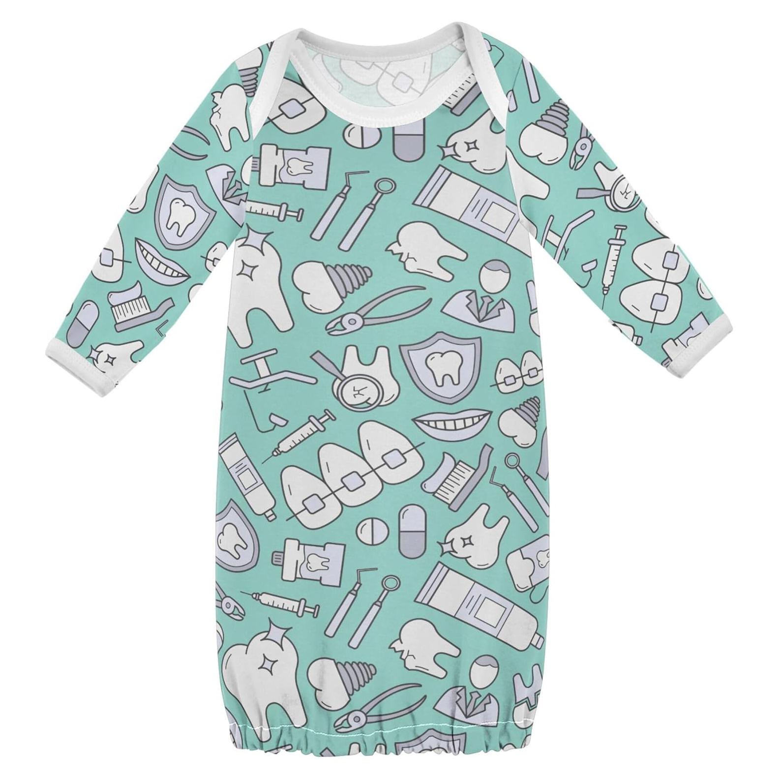 Vestido de Dormir Bebé Algodón 0-12 meses Multi-Acuamarina