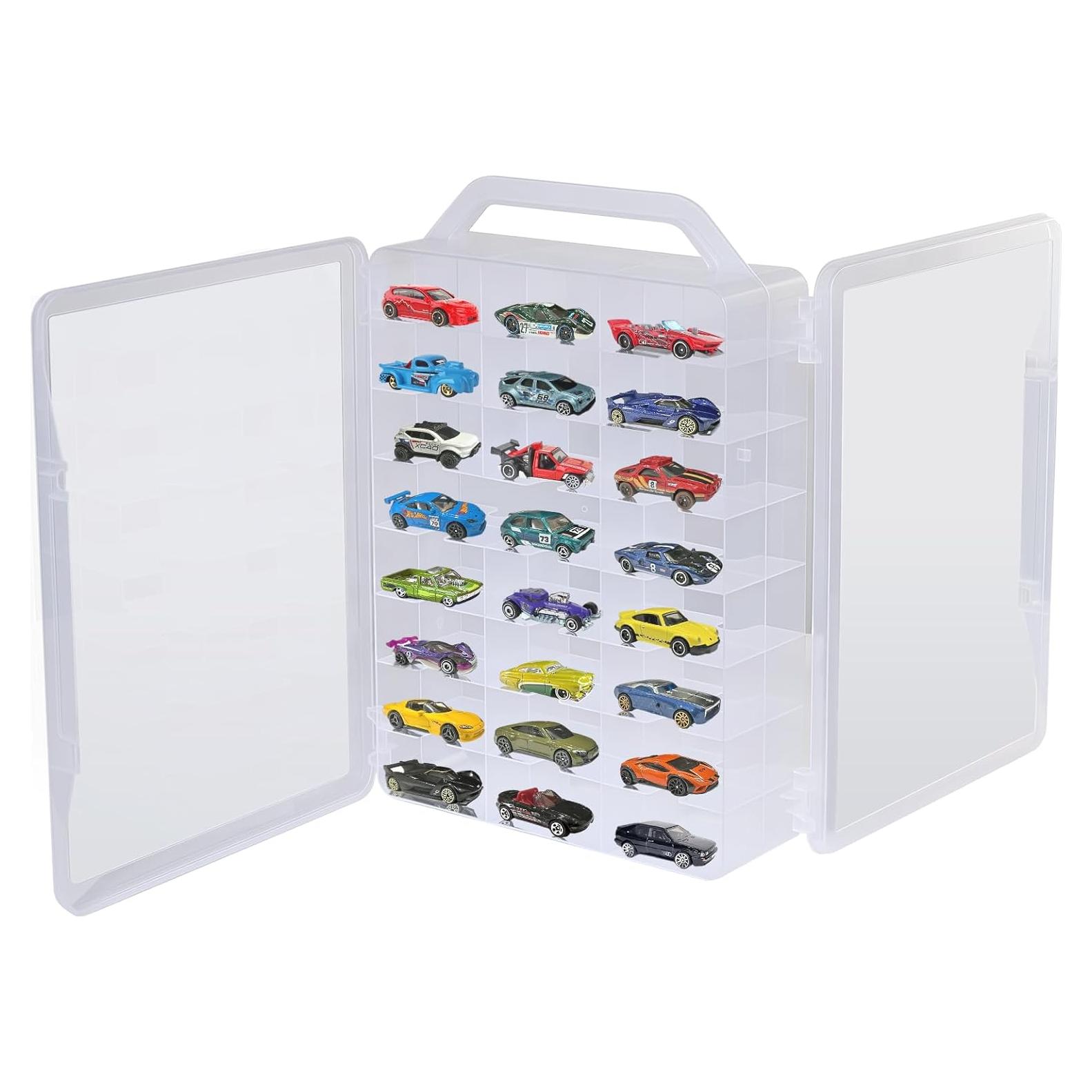 Caja de Almacenamiento Doble Cara Ngdiluxury para Hot Wheels 46 Compartimentos