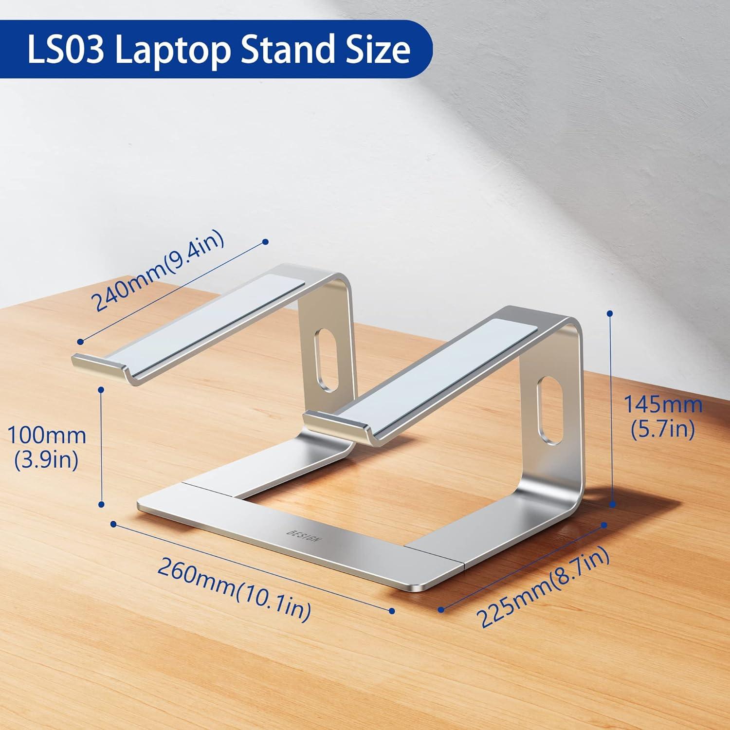Soporte para Laptop BESIGN LS03 Ergonómico Aluminio 10-15.6"