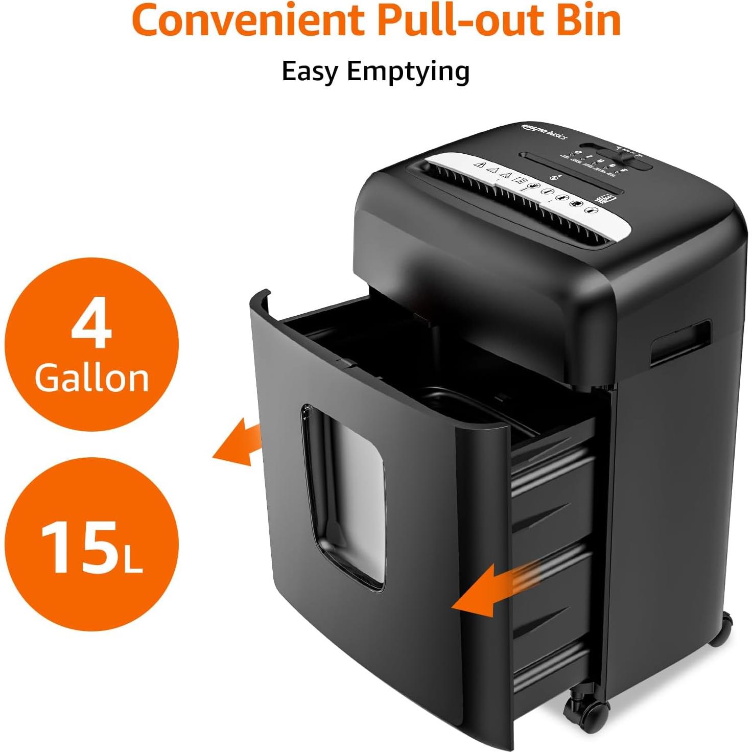 Destructora de papel Amazon Basics C217-C 8 hojas micro corte