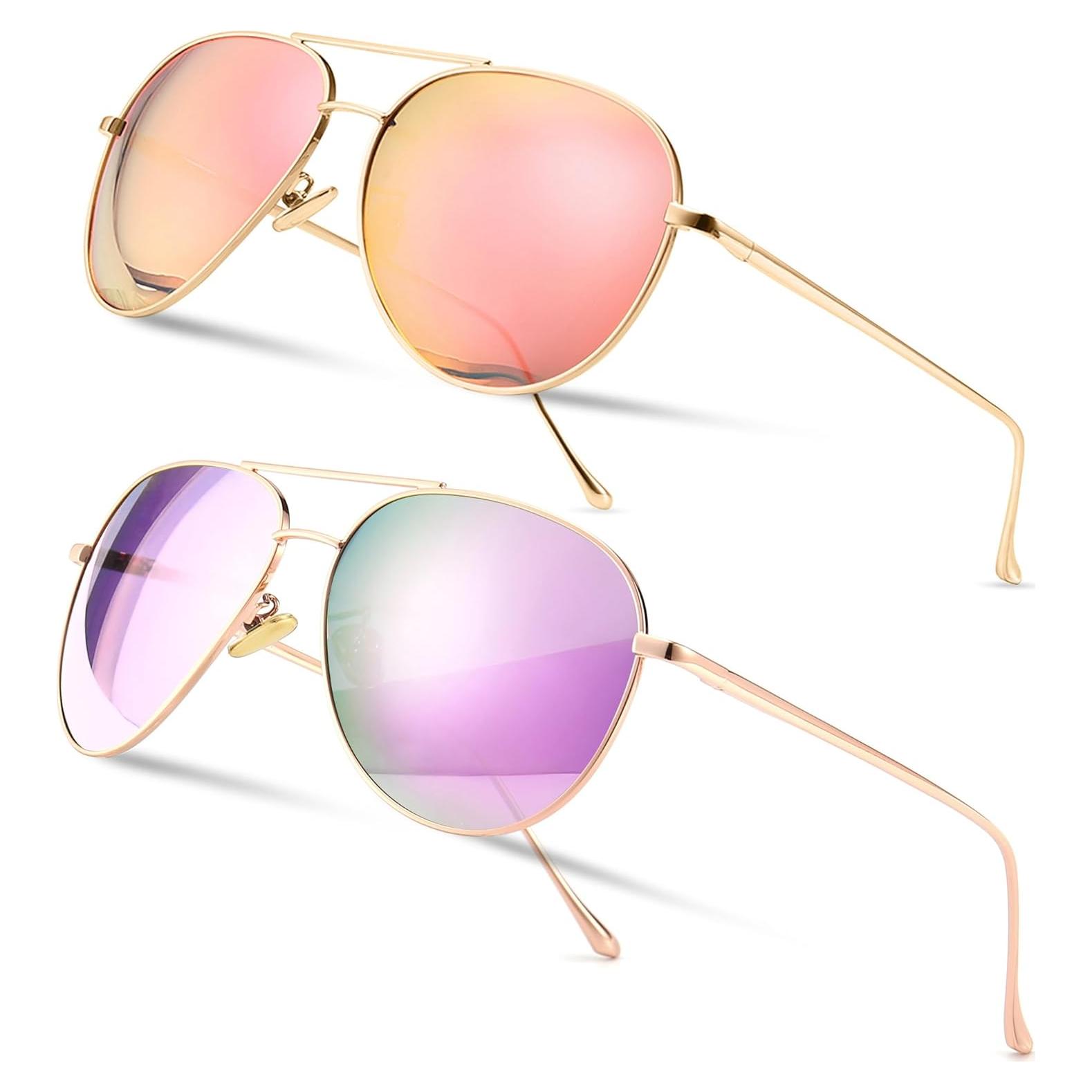 Gafas de sol aviador SUNGAIT - 2 pares polarizados espejados