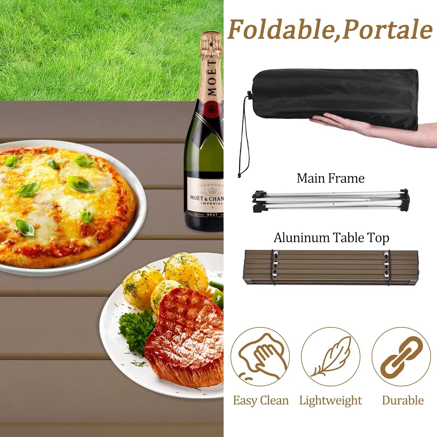 Mesa de Camping Plegable Grope CT-01 Aluminio 39x34 cm