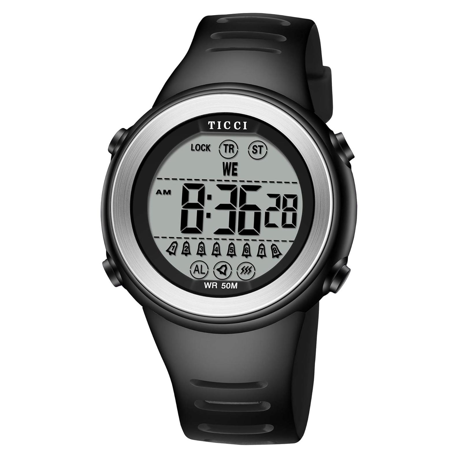 Reloj de Alarma Vibrante TICCI Unisex Impermeable 8 Alarmas