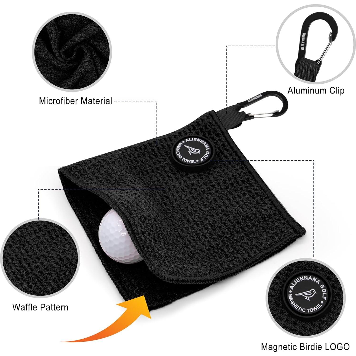 Toalla de Golf Magnética Aliennana Pequeña Microfibra 13.97cm